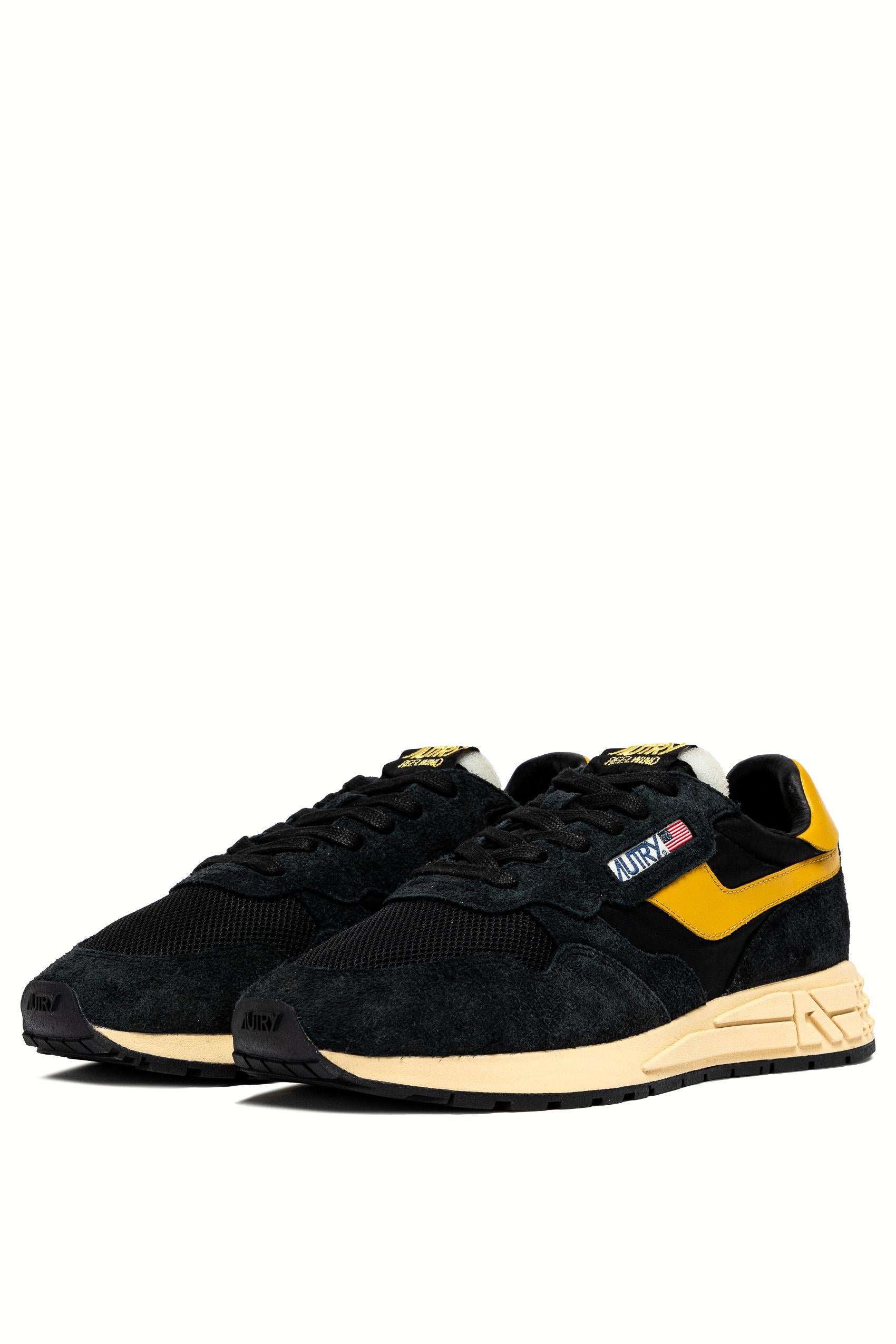 Autry Running in camoscio e mesh mod. Reelwind WWLM UT21 BLK/YELLOW 