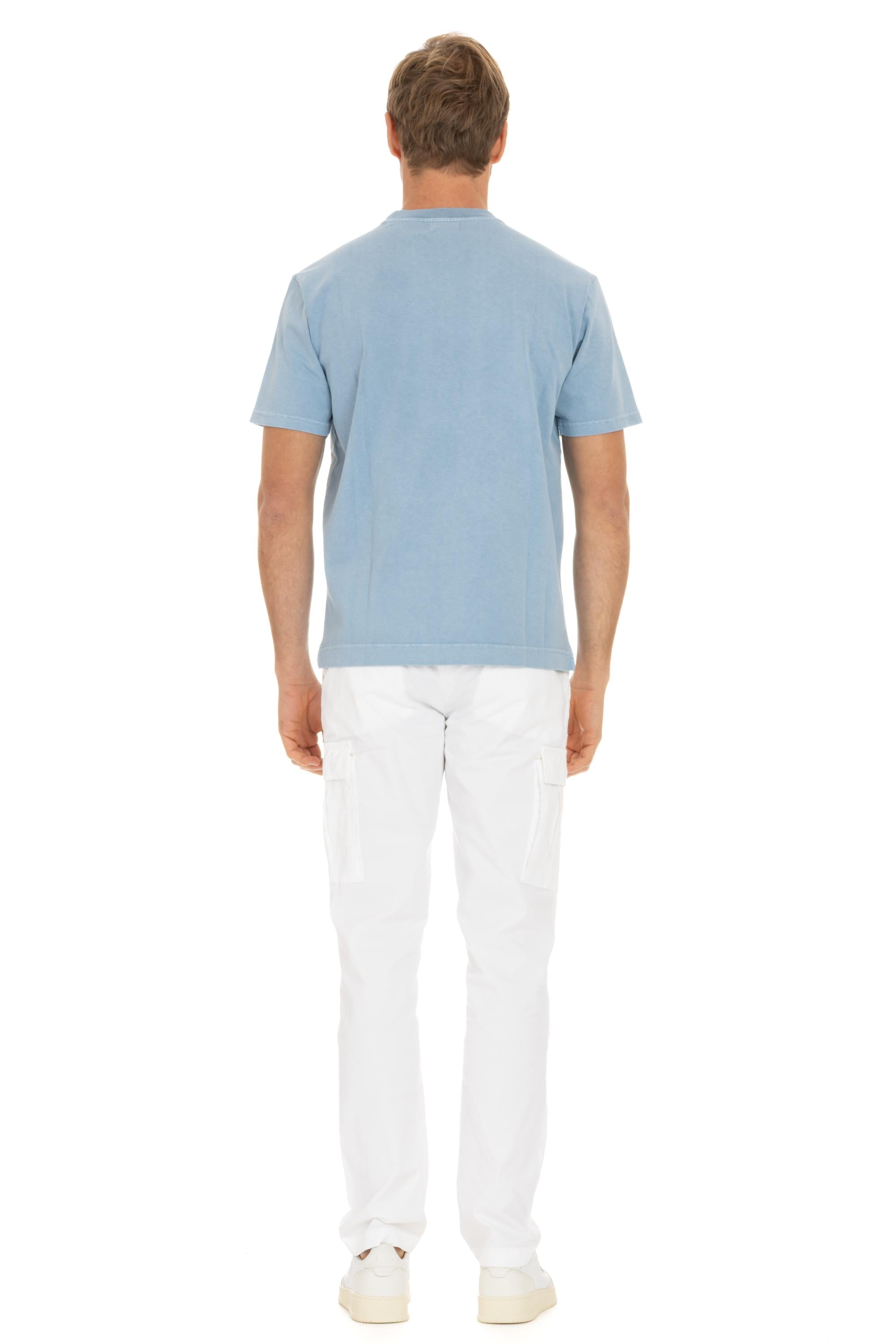 Autry T-shirt in cotone con logo centrale TSPM 578A BLUE 