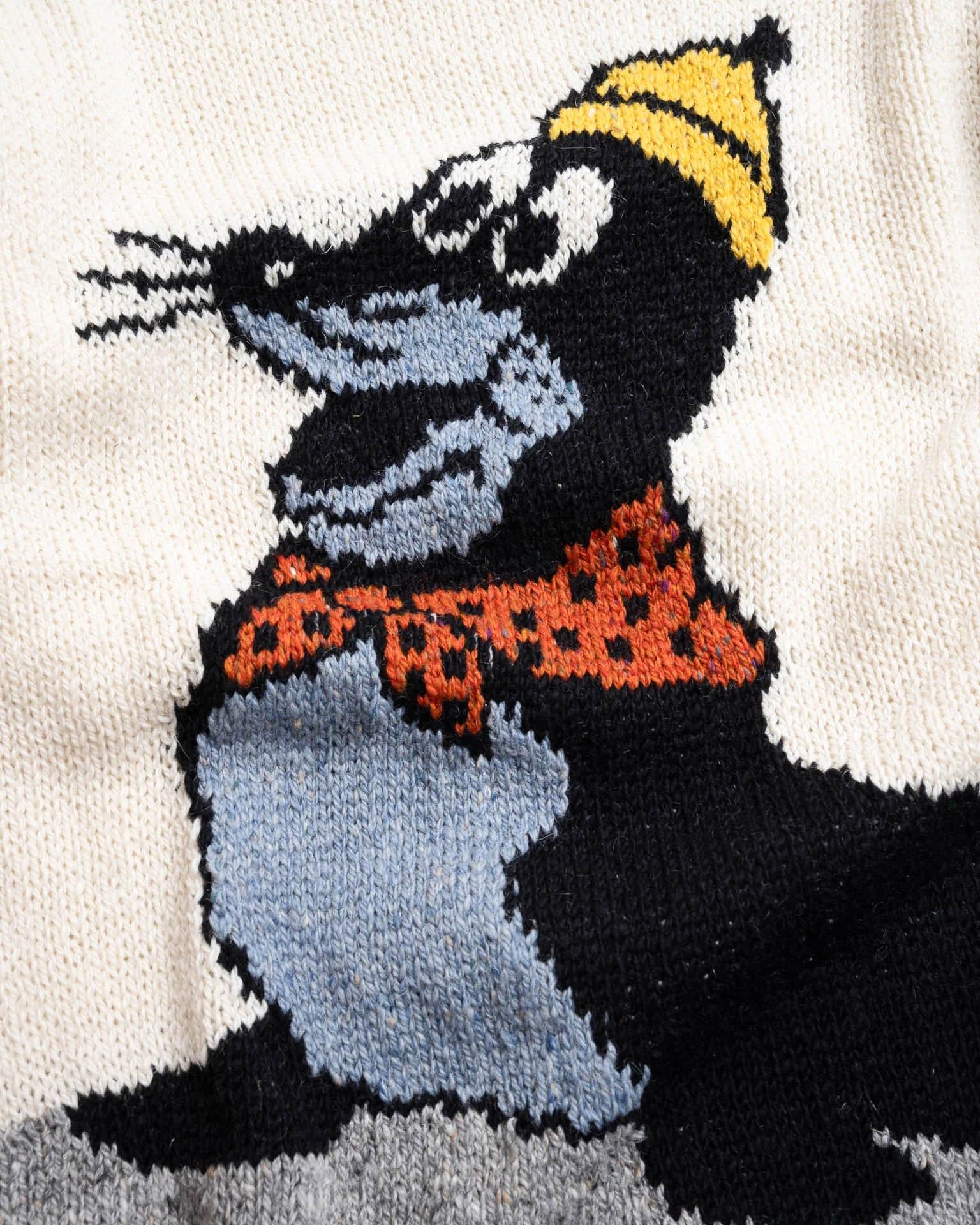 Howlin' Maglia girocollo in lana-mohair disegno foca jacquard MY NEW BEST FRIEND FROSTY 