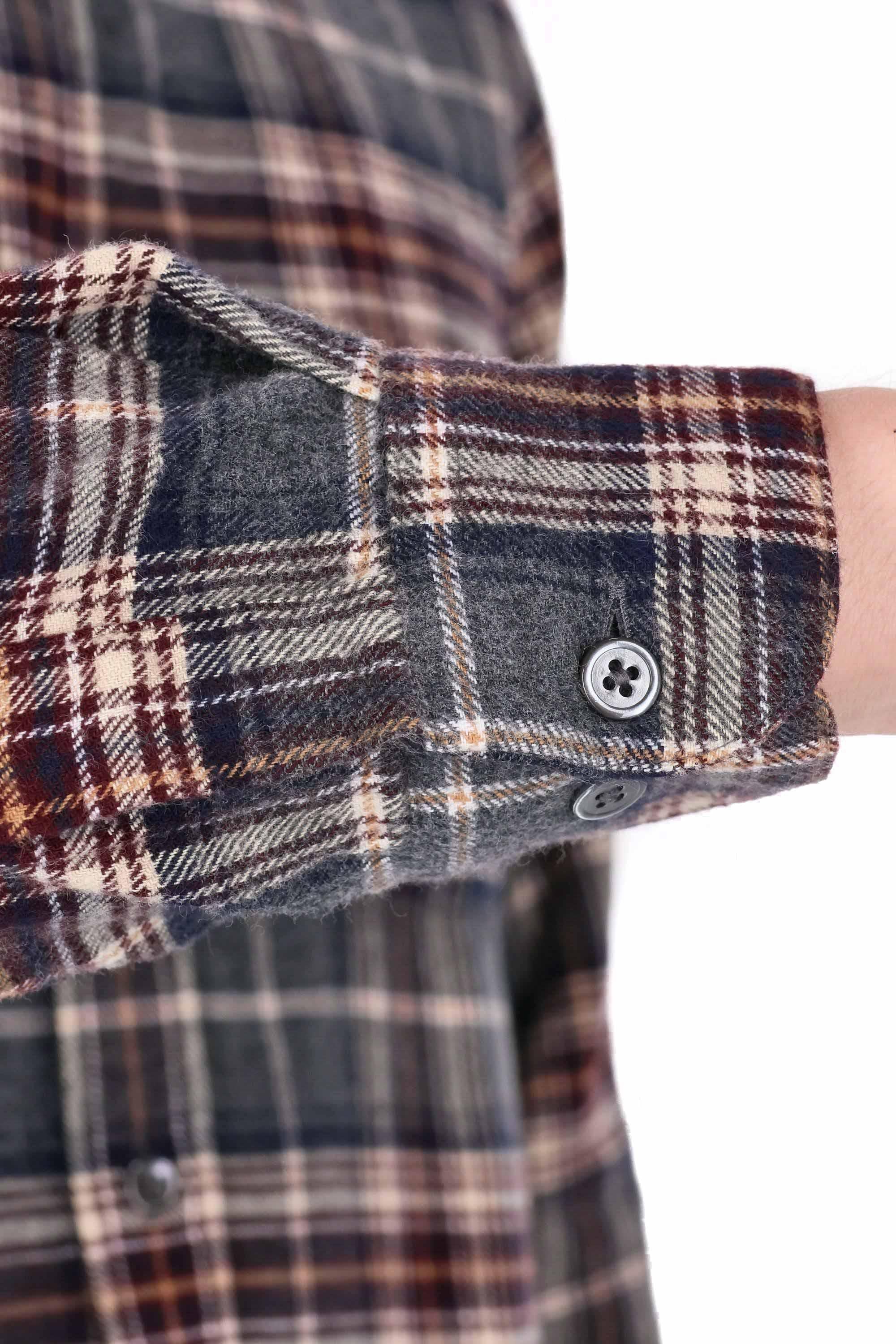 Portuguese Flannel Camicia in flanella di cotone modello Augusta 006 MLTCLR 