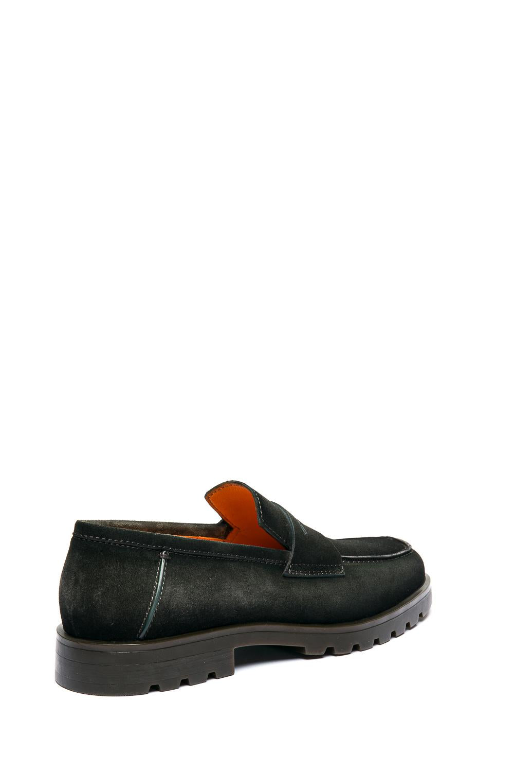 Santoni Mocassino in camoscio fondo carro in gomma MGDC18610DTRBGEX V49 