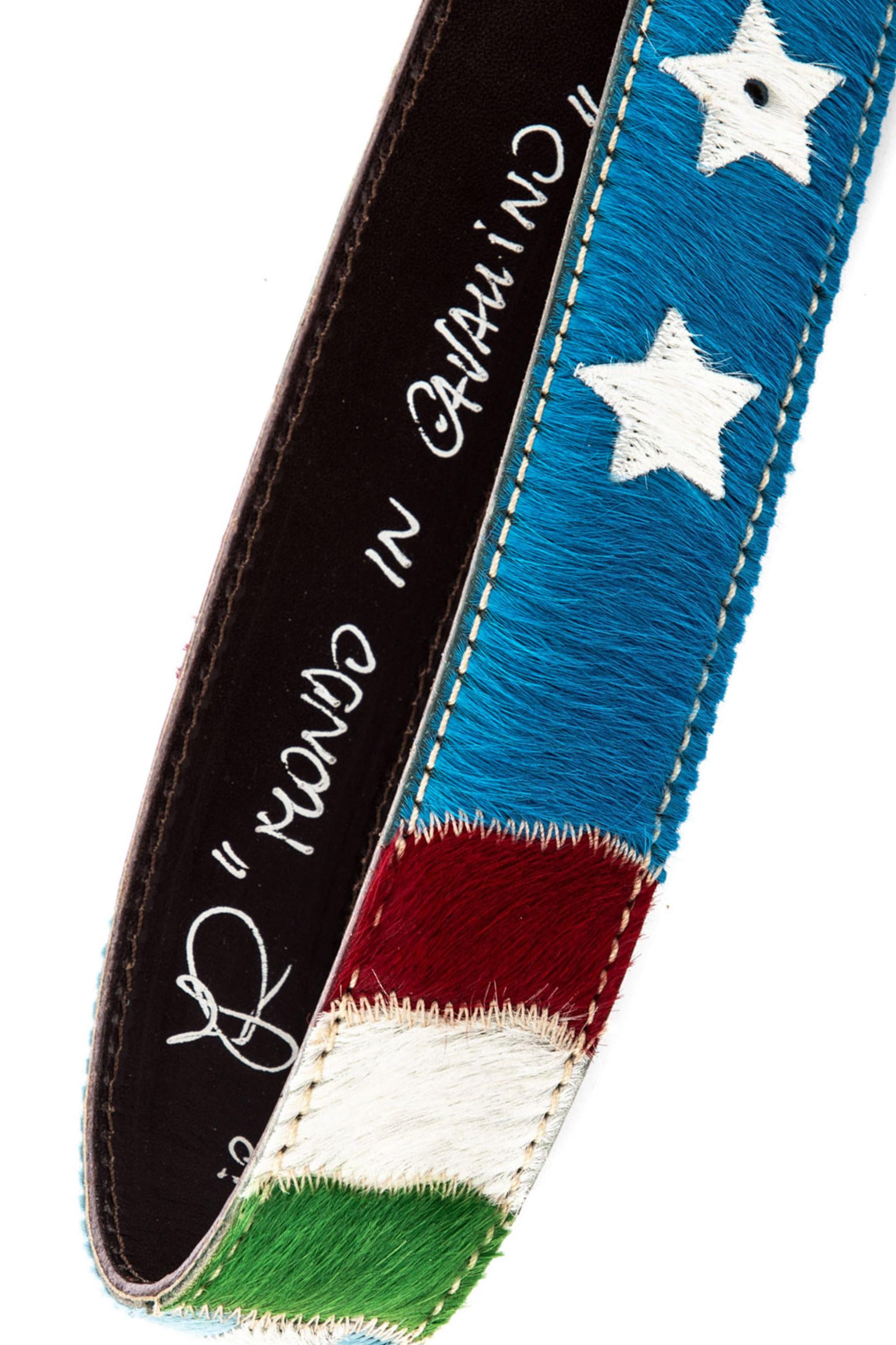 Artigianato Italiano Cintura artigianale "Bandiere Cavallino" MONDO IN CAVALLINO MLTCLR 