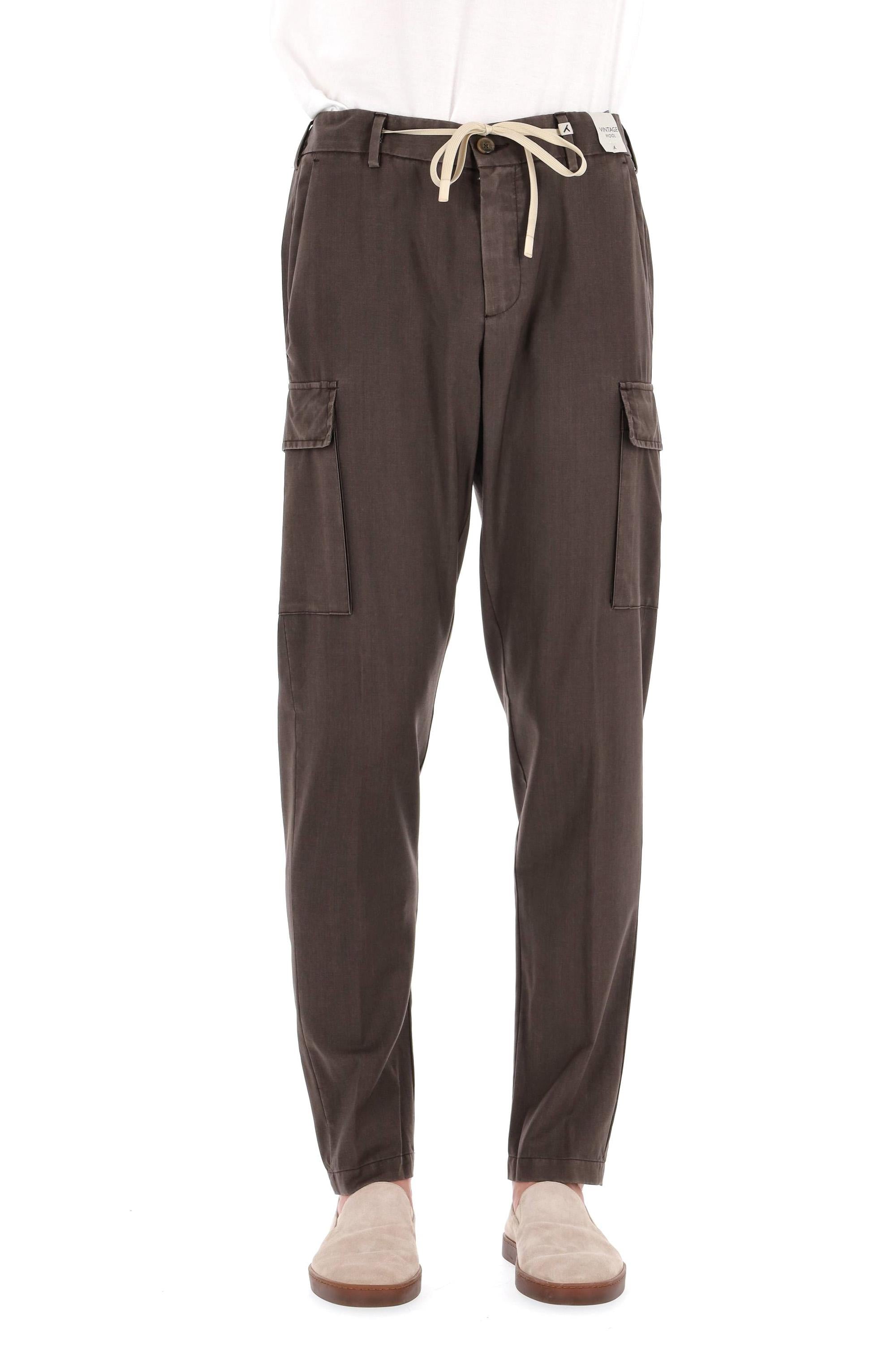 Pantalone in lana superlight delavè modello cargo 25M13L 99 81 Myths 