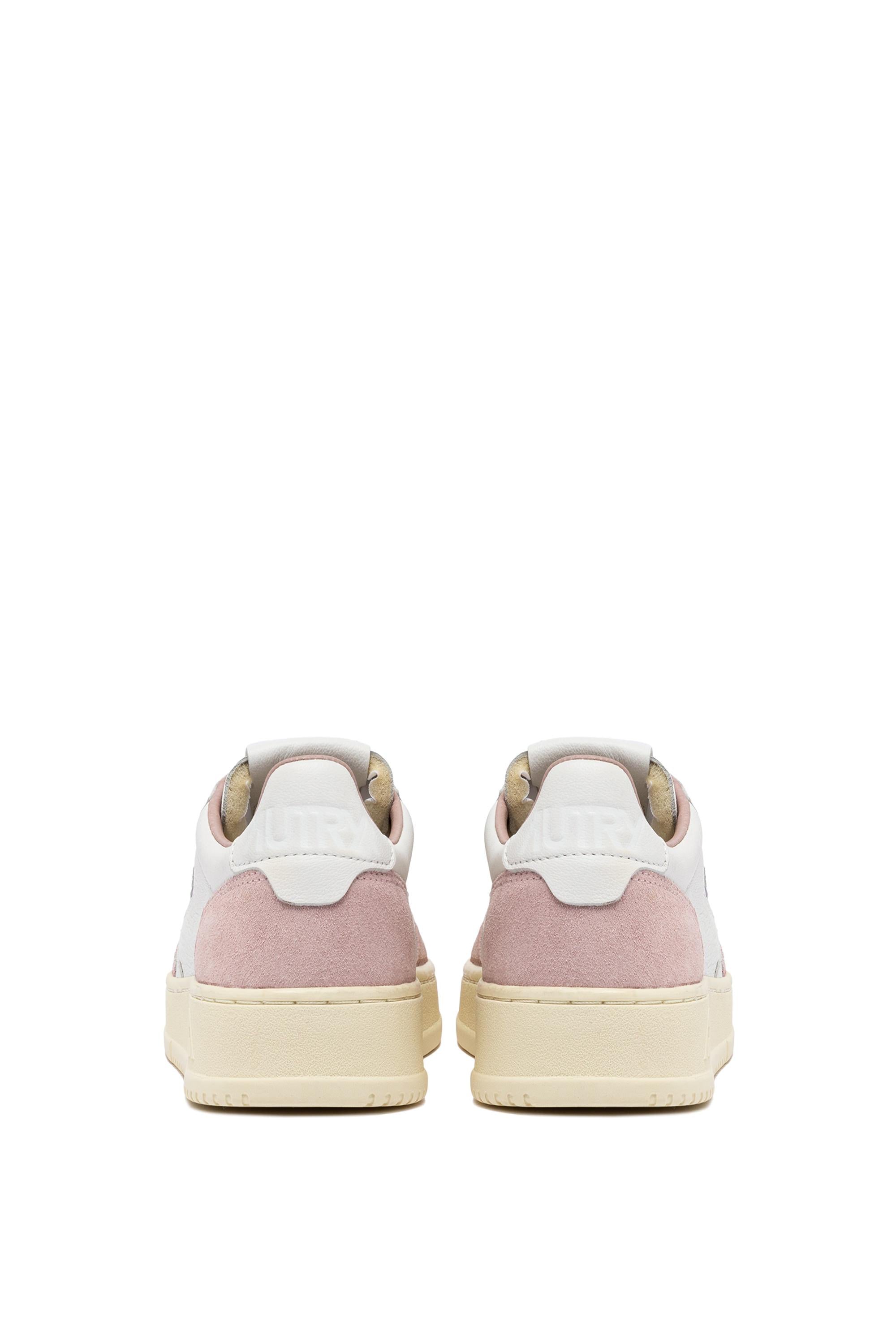 Autry Sneaker Medalist in pelle di capra e camoscio rosa AULW GS36 WHT/POWDER 