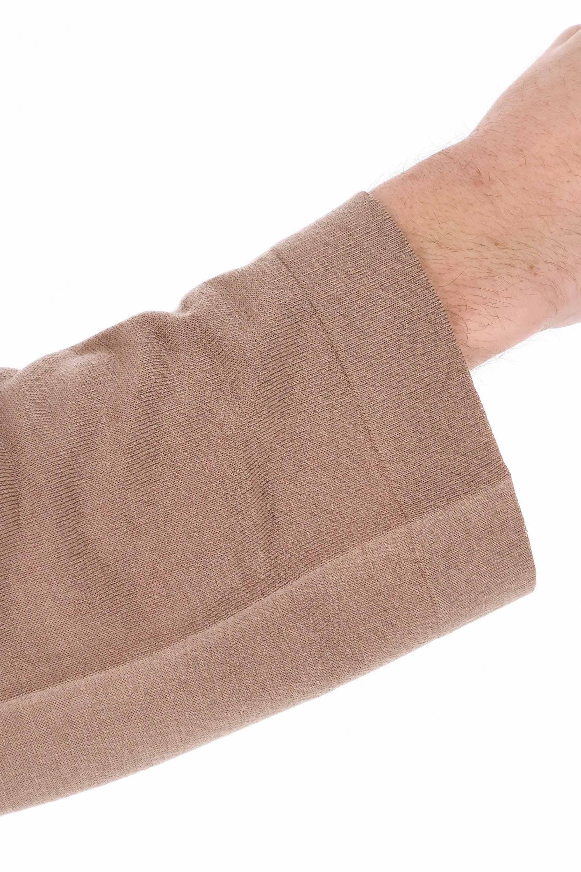 Officine Générale Maglia girocollo in lyocell-cotone-seta MKNT307 DRY BROWN 