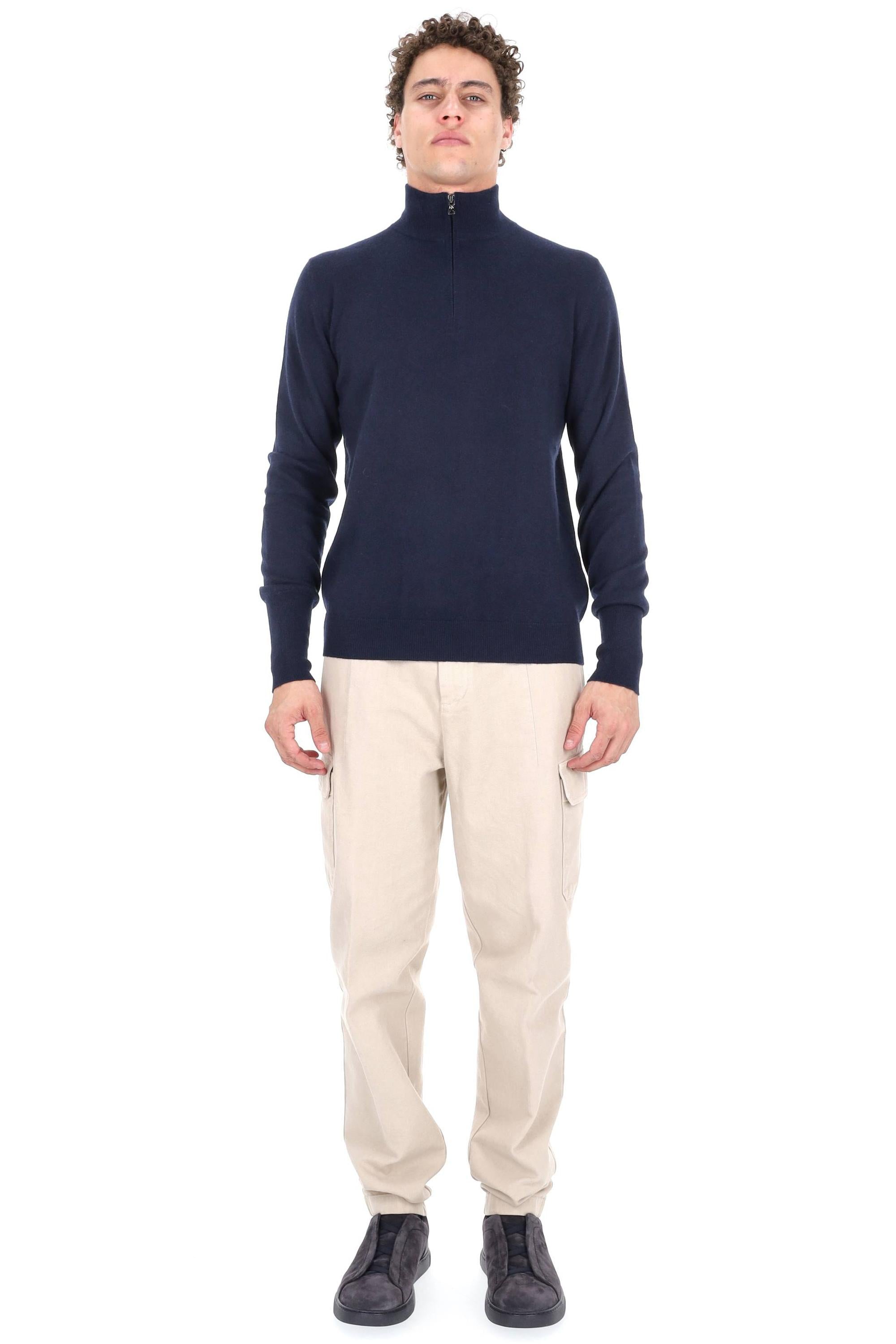 Ballantyne Maglia mezza zip in puro cashmere B2P206 12K00 13777 