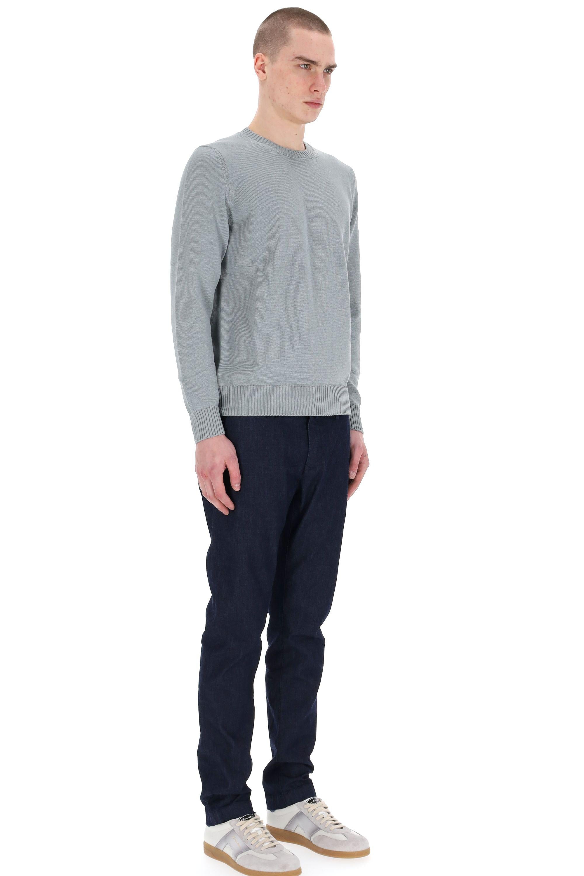 Maglia girocollo in cotone finezza 5 D8Z103-11 422 Drumohr 