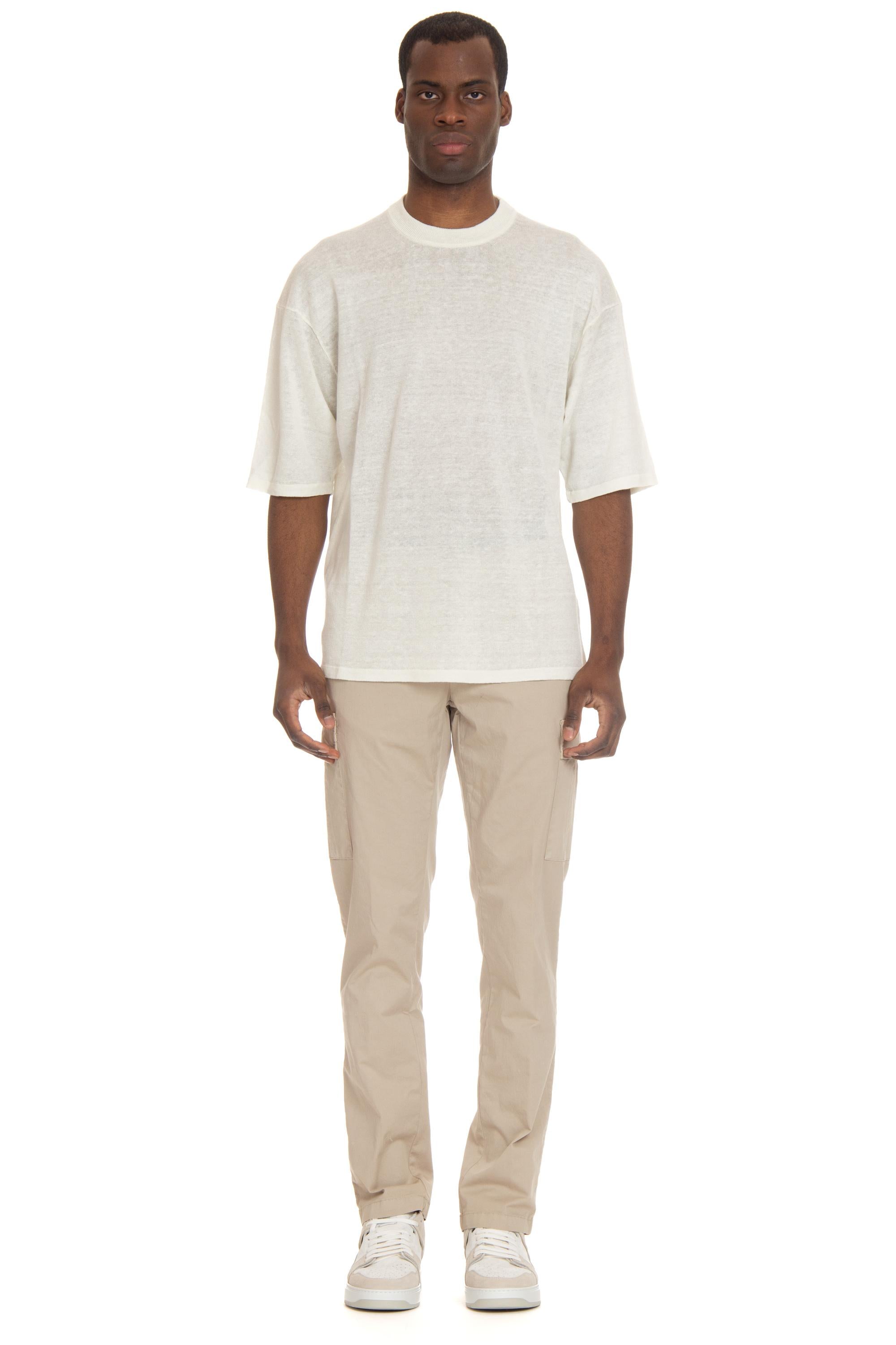 T-shirt in puro lino over fit RT20221 RT20001 Roberto Collina 