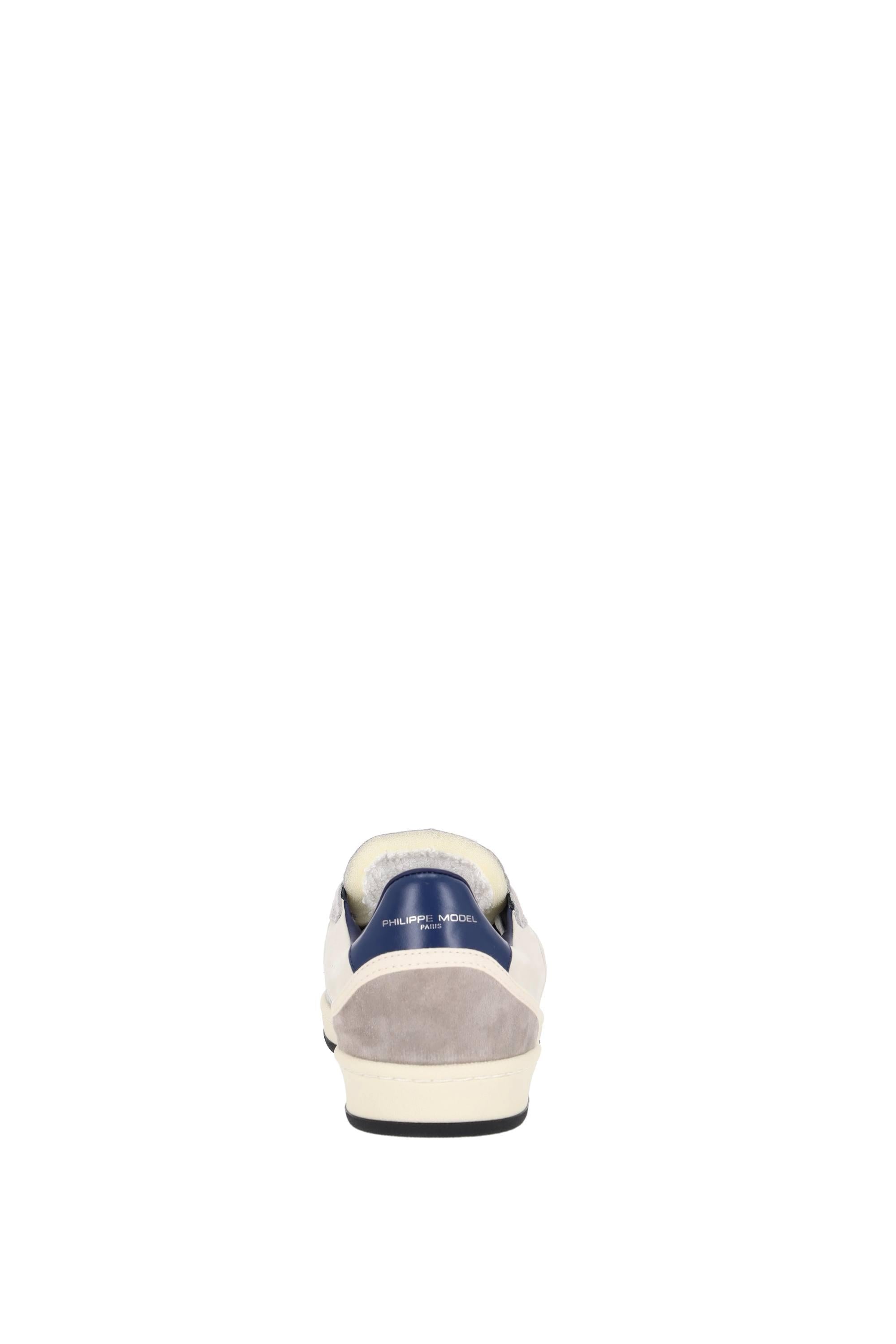 Philippe Model Sneaker in pelle e camoscio talloncino blu mod. Pigalle PGLU PGAL/4 VD02 