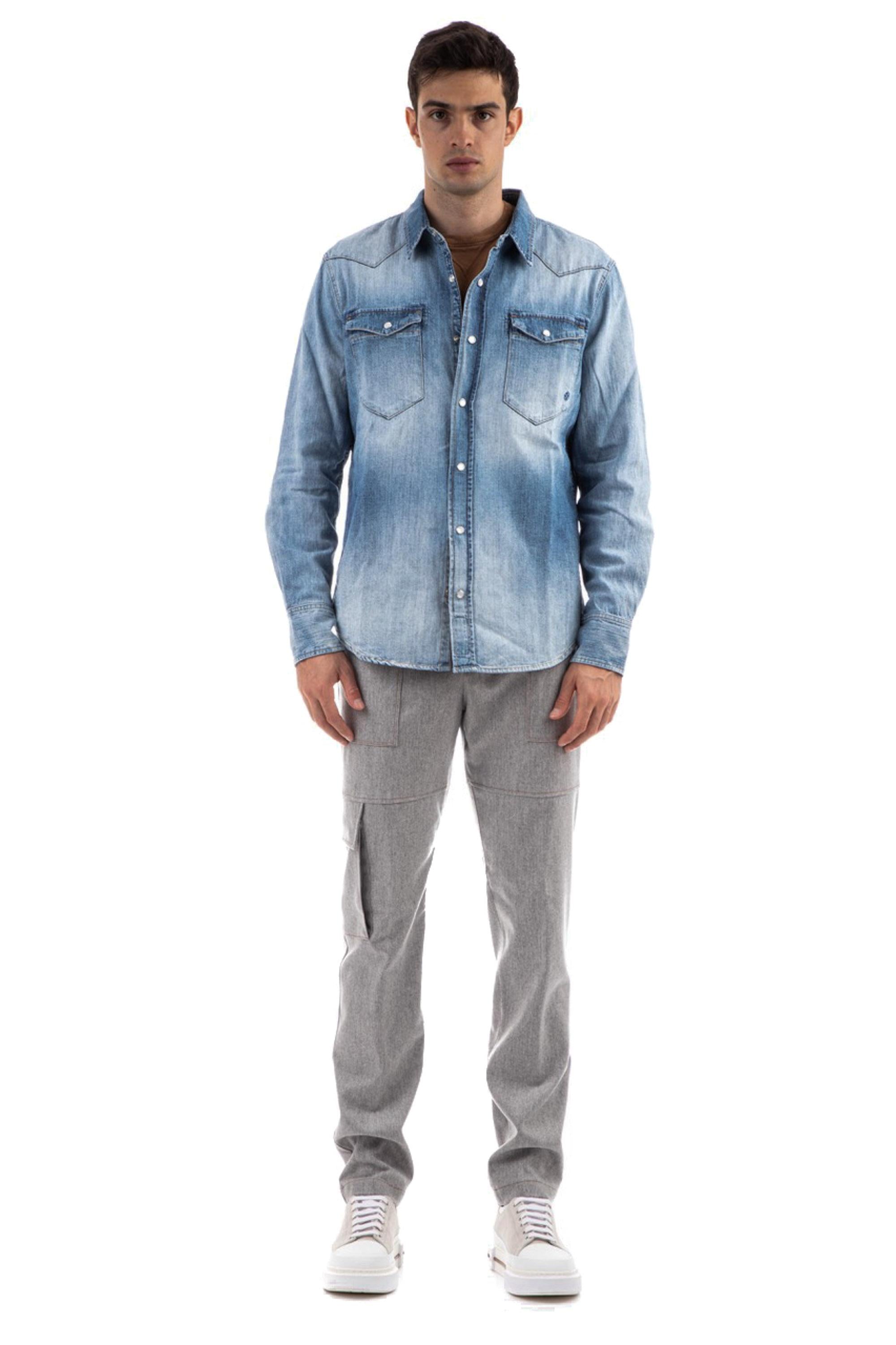 Eleventy Camicia denim mod. texas C75CAMC14 TET0C023 08 
