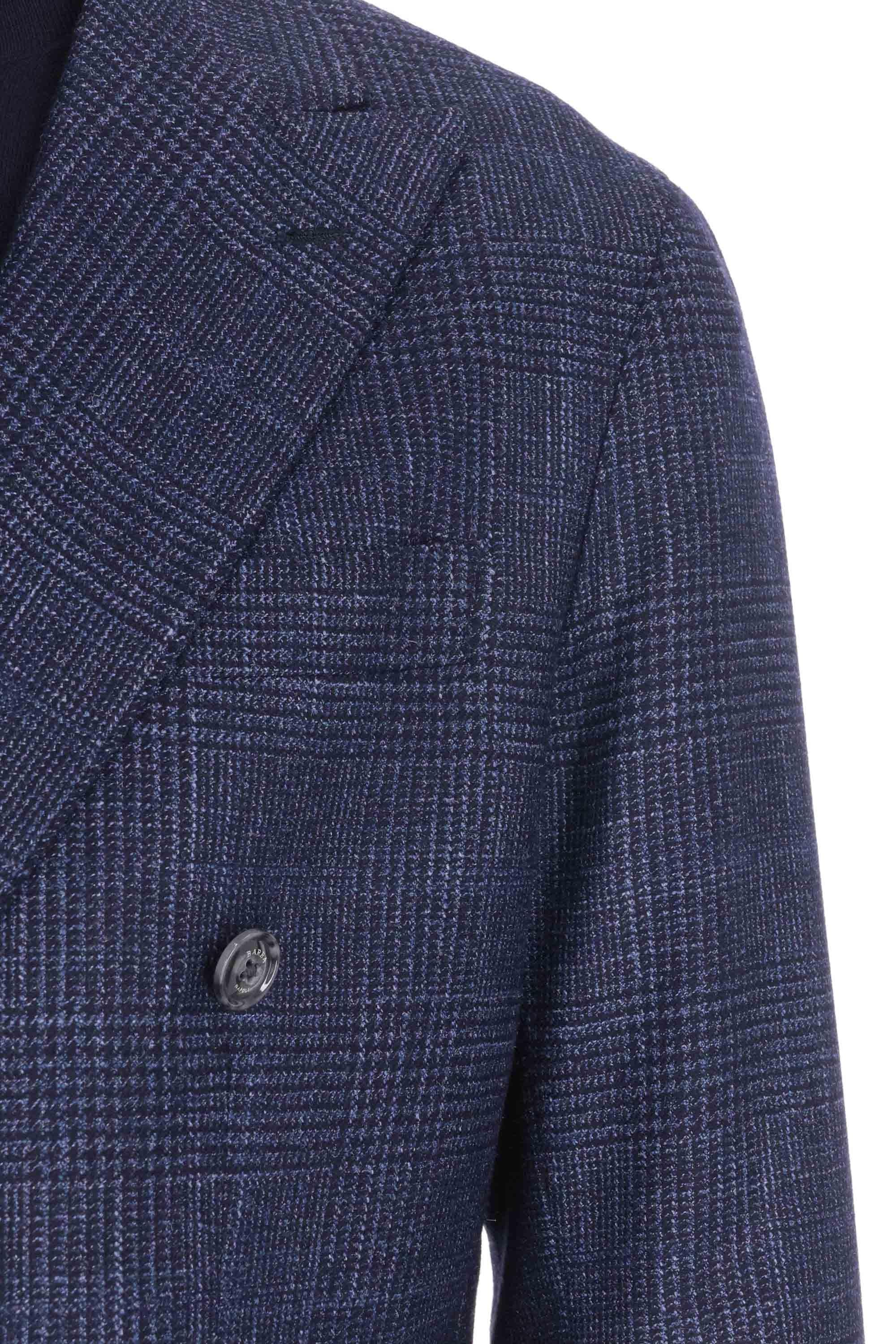 Barba Giacca sartoriale principe di Galles in lana-seta-cashmere DP__51054 0088 