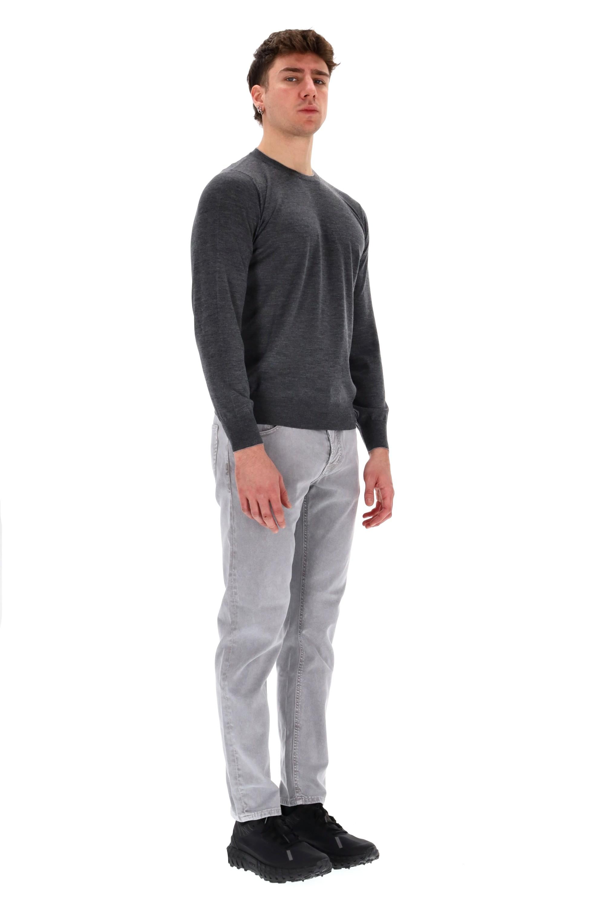 Maglia girocollo in lana-cashmere in finezza M2400100/2 C079C Brunello Cucinelli 
