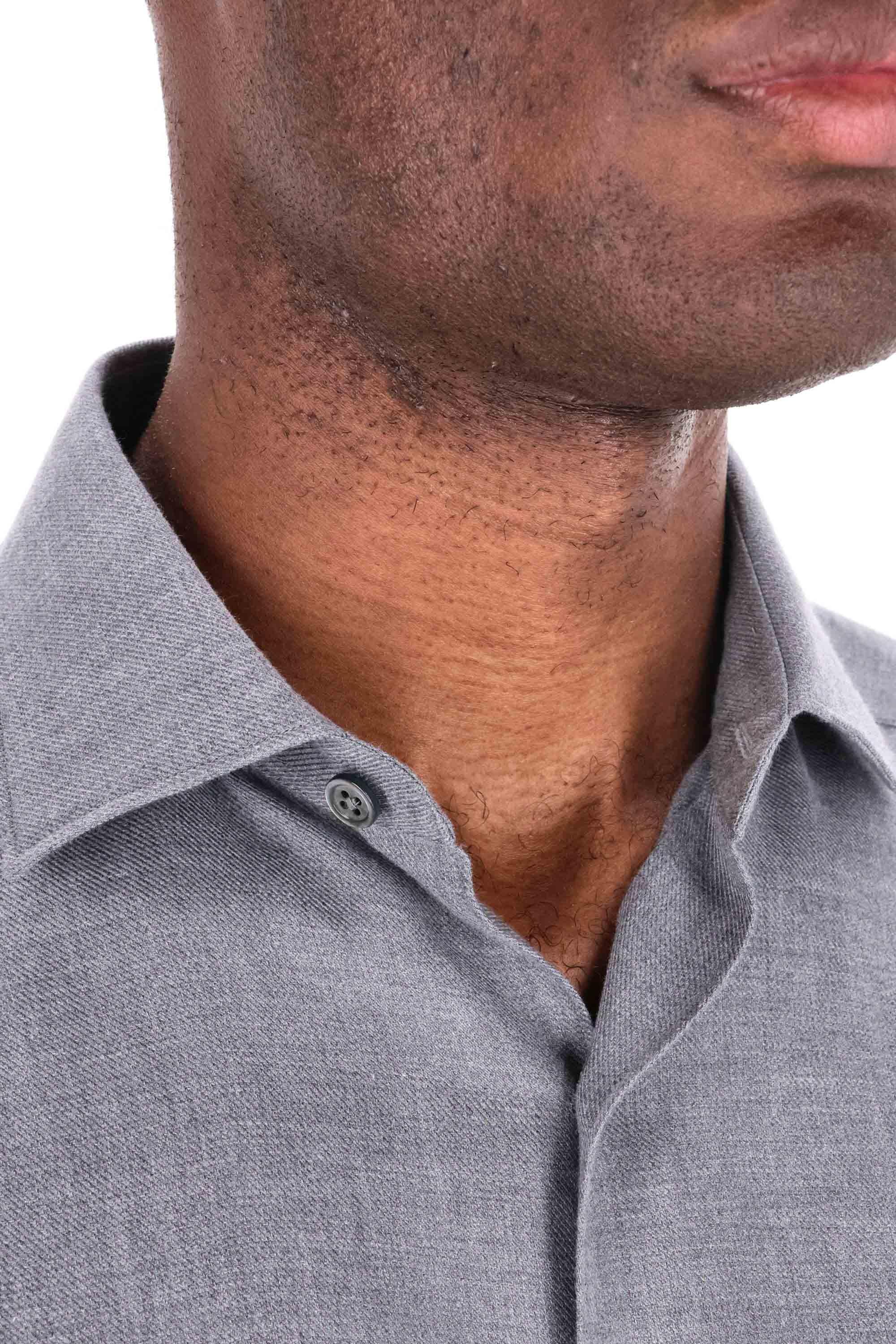 Camicia in cotone e cashmere E8X44A6-SRF5/2 046 Zegna 