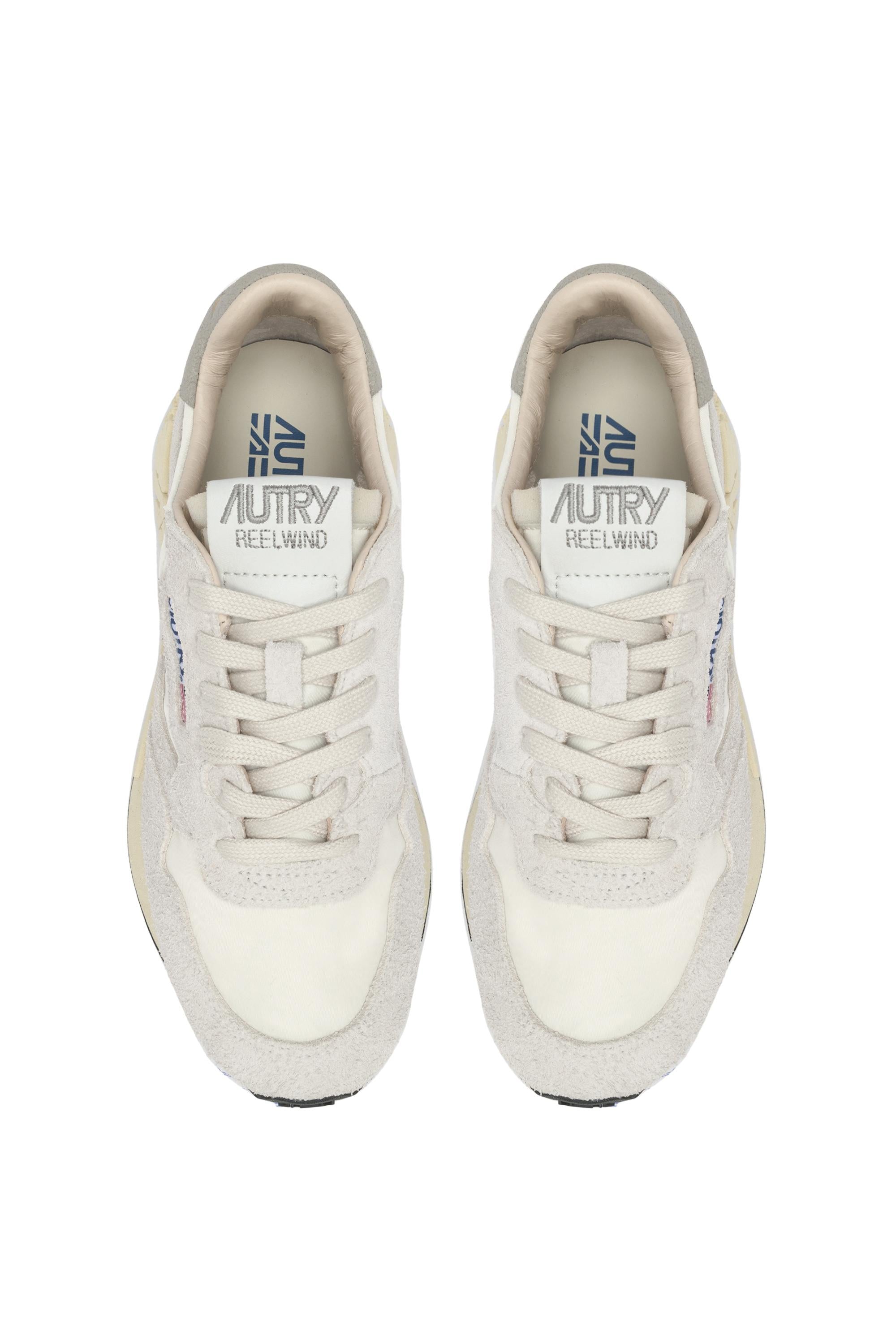 Autry Running Reelwind in nylon e camoscio colore naturale WWLM-NC04 WHT/NAT 