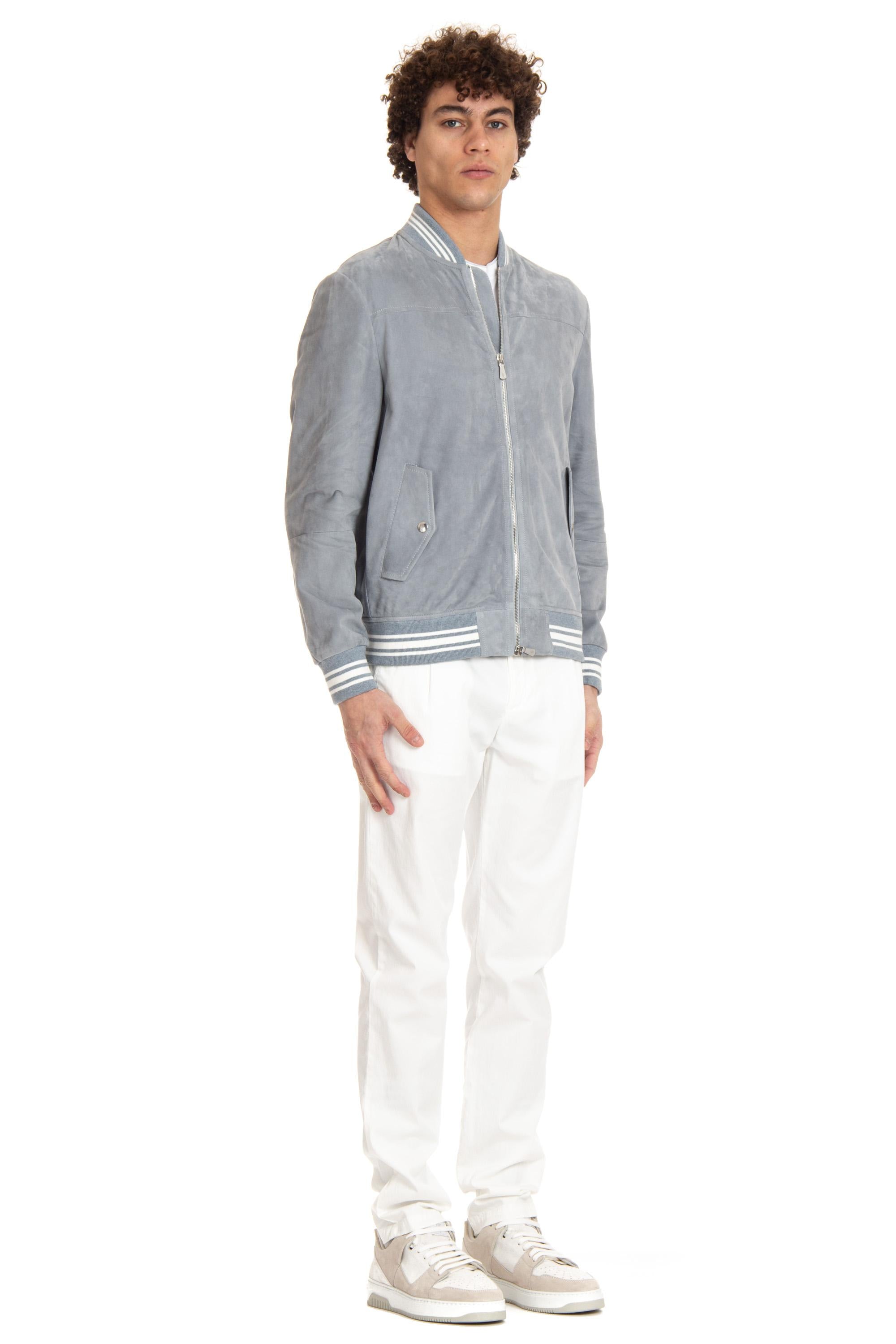 Giubbino in camoscio mod. baseball I75GBTI14 PEL0I008 08 Eleventy 