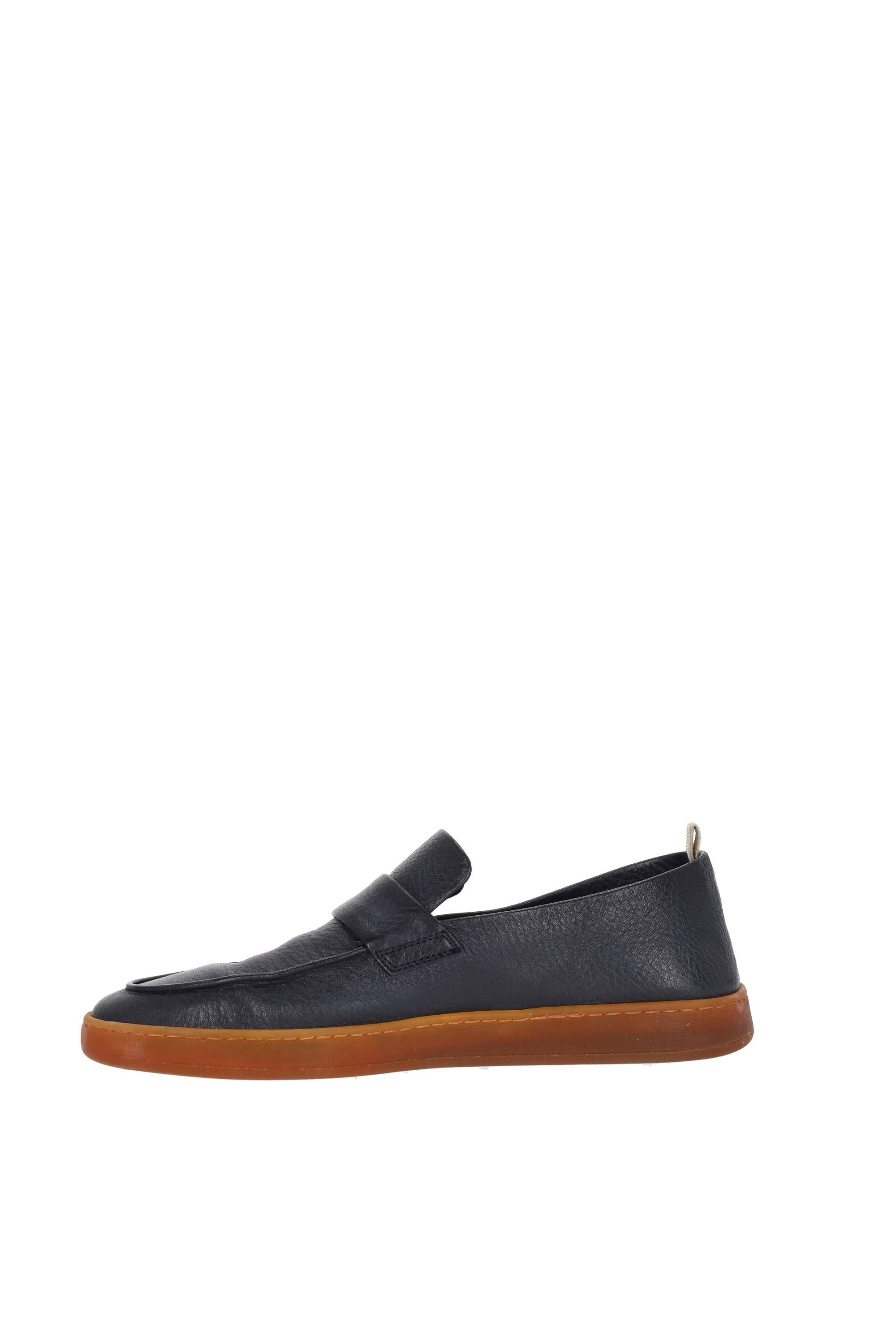 Officine Creative Scarpa slip-on in pelle fondo caoutchouc OCUHERB001CER32F432 BLUE 