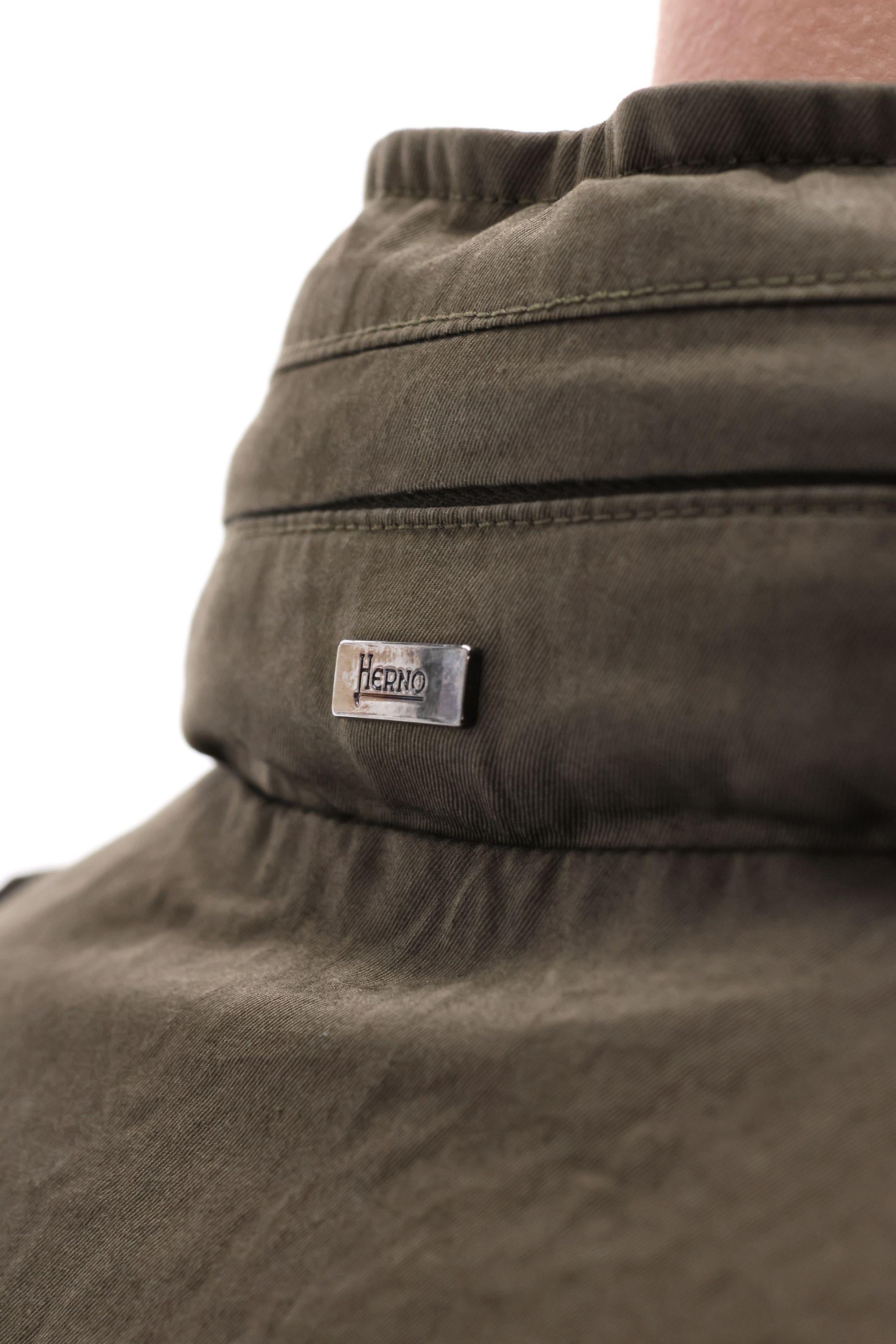 Herno Field jacket in cotone delavè Officina Tessile FI000111U 7730 