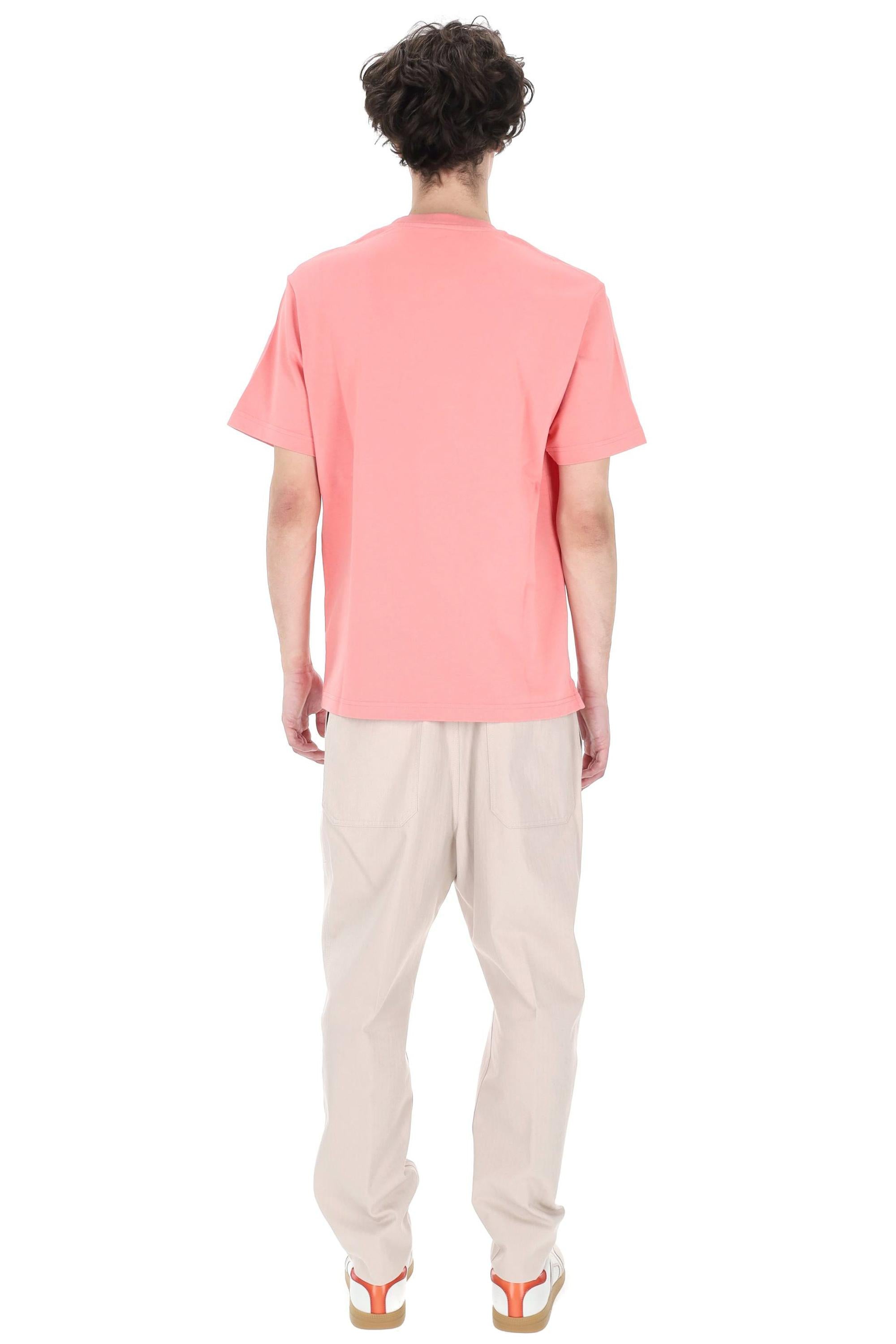 Autry T-shirt unisex in cotone con logo TSPX 053F HEA JER FRANGIPANE 