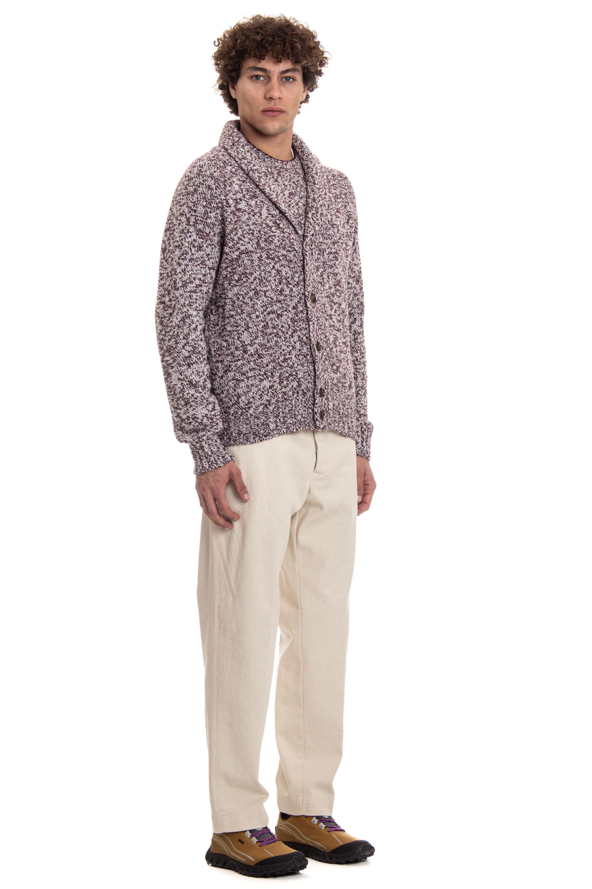 Maglia collo scialle in lana vergine moulinè 2571310595 0840 840 Barba 