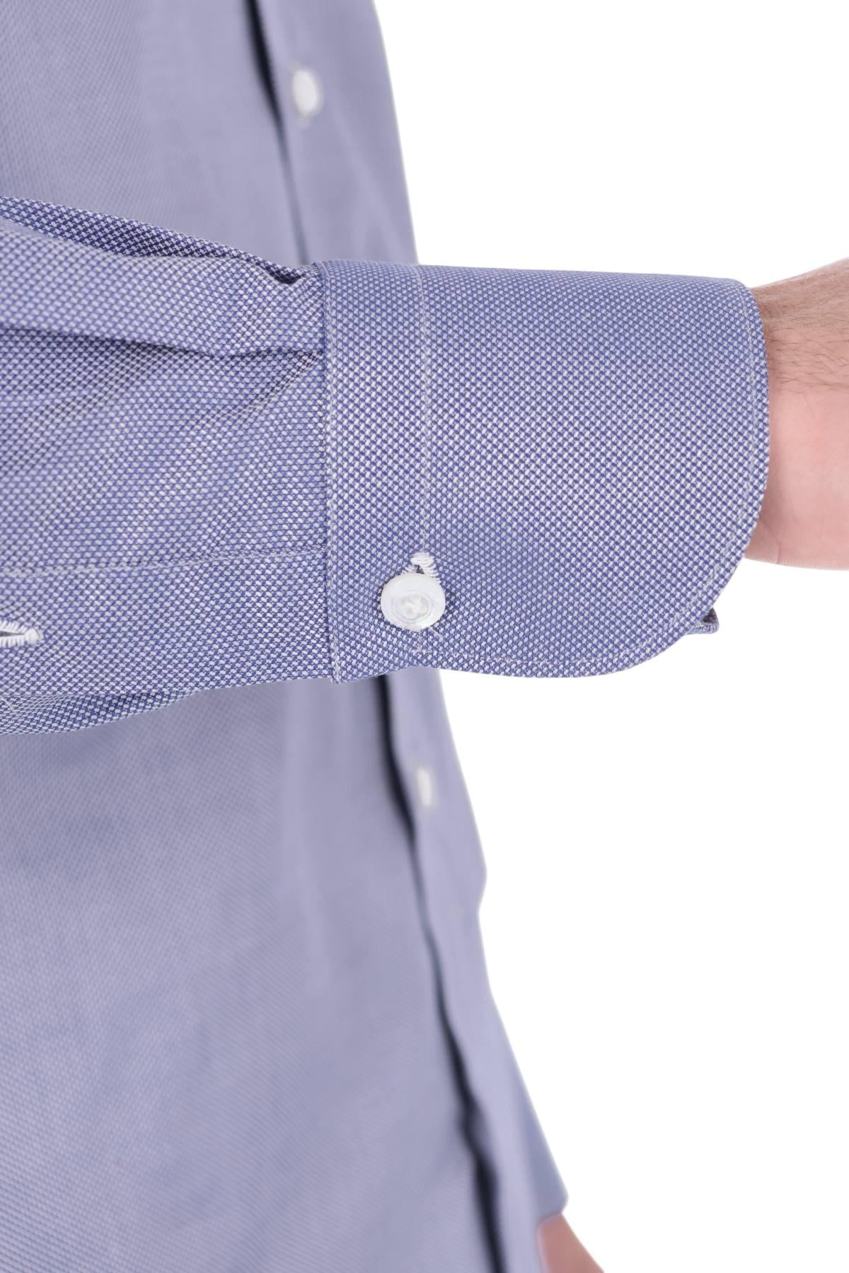 Finamore Camicia in cotone cangiante royal oxford linea Milano ML 460188 C0786 03 
