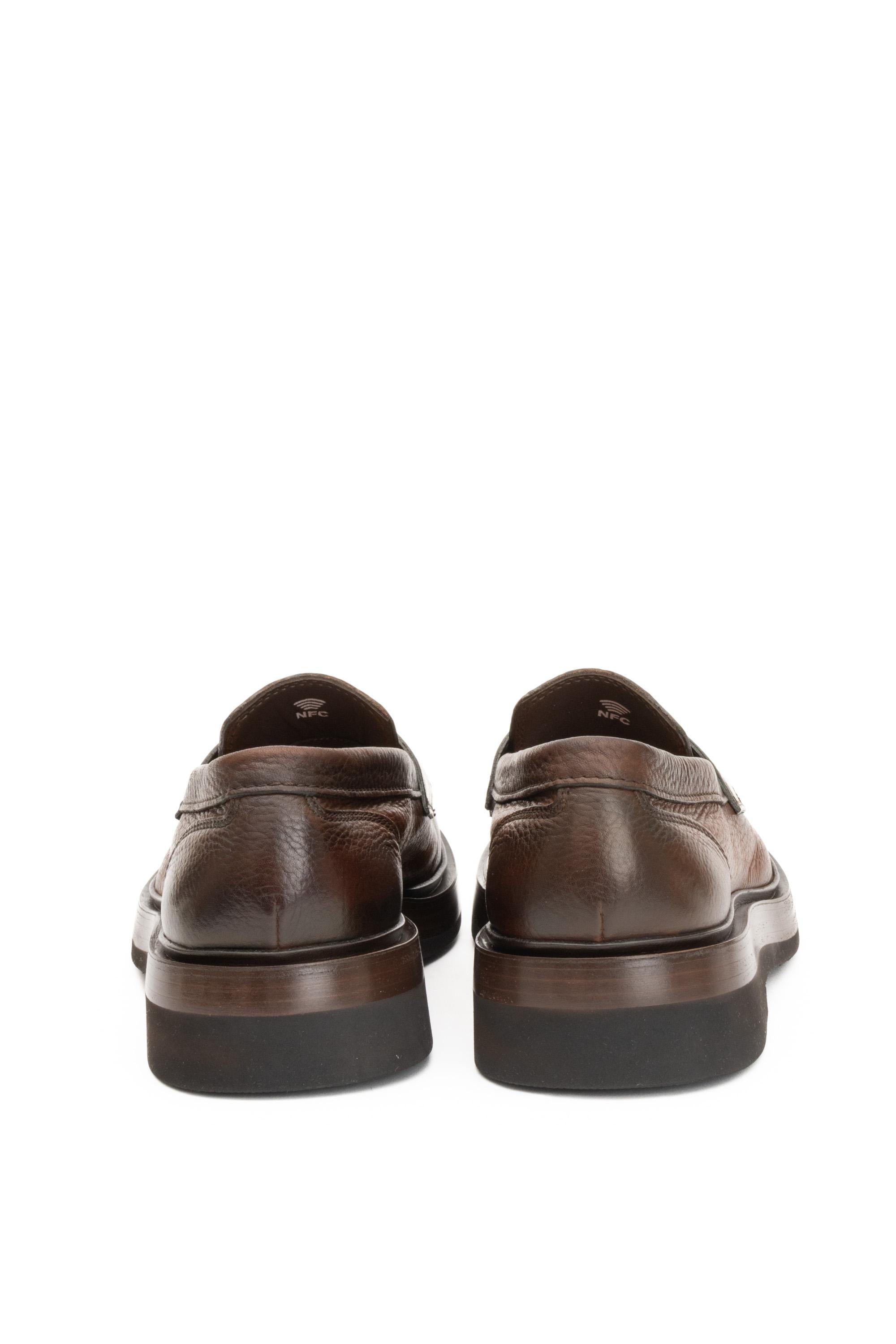 Mocassino in cervo fondo carro MCAF18365JW6SHAS T50 Santoni 