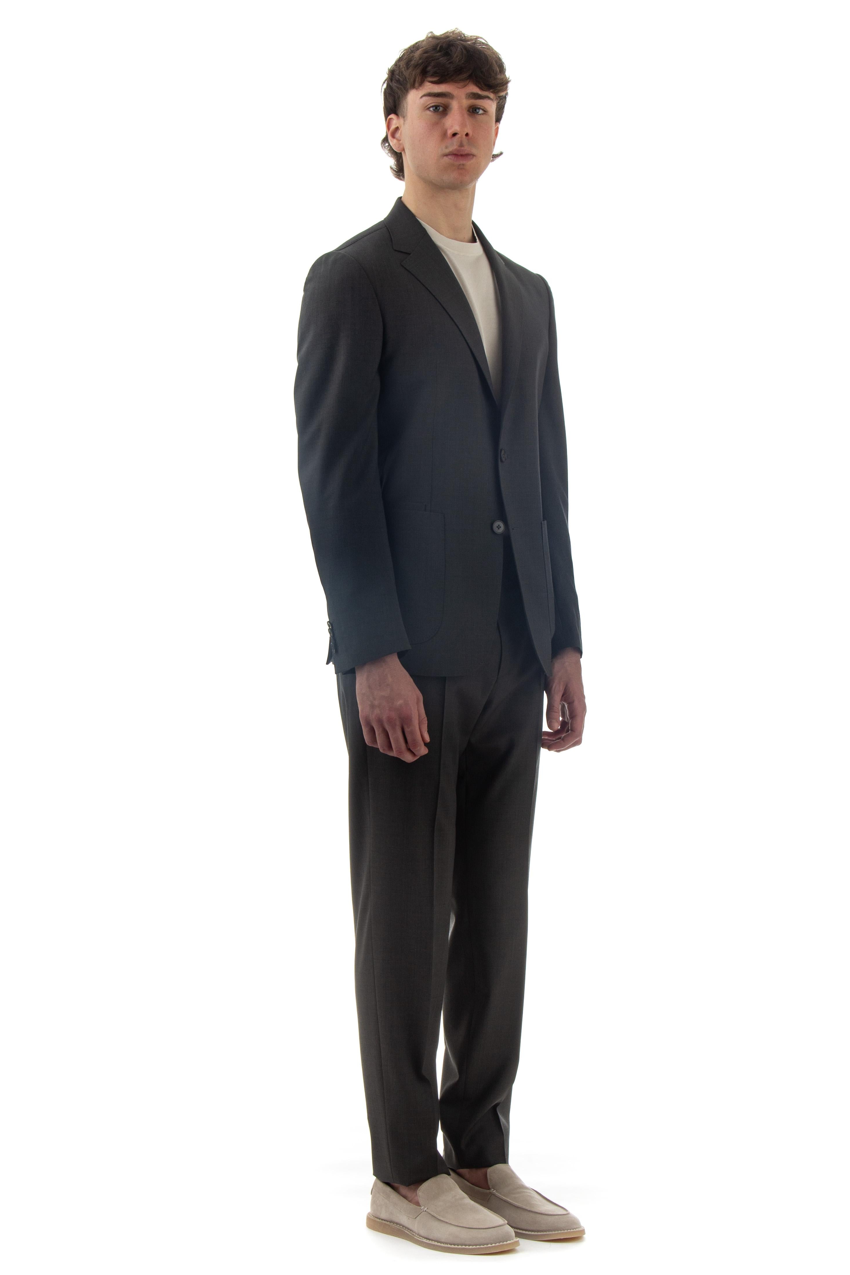 Zegna Abito in techmerino wash 522780A5 2XPYGX GRIGIO 
