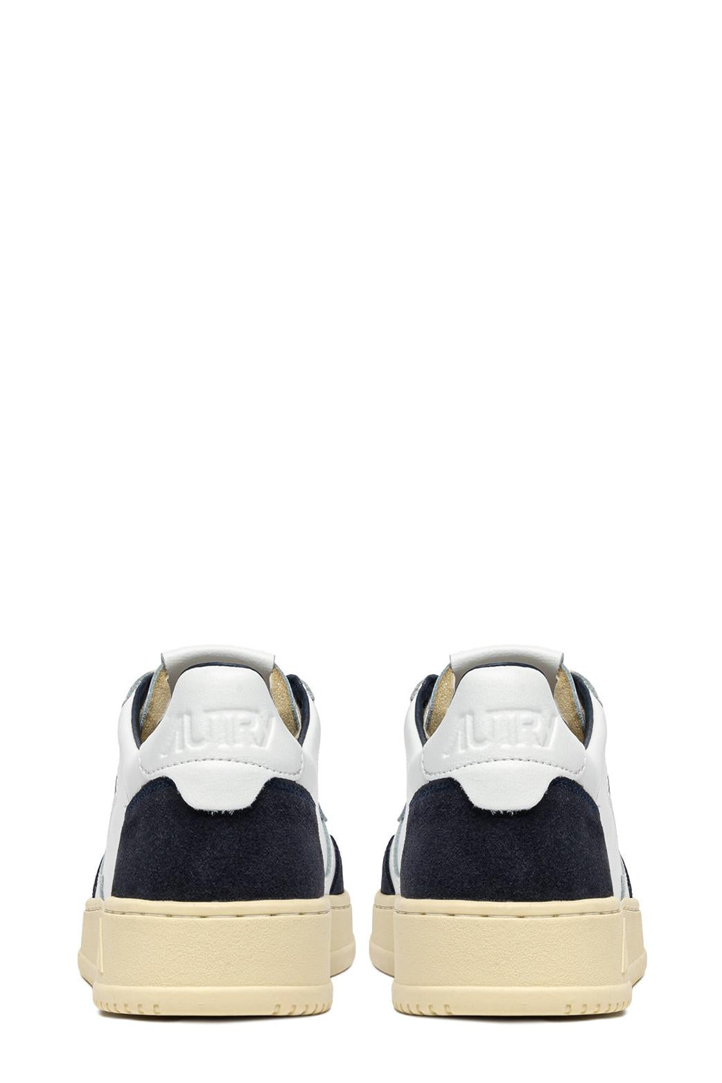 Autry Sneaker Medalist in pelle supersoft e camoscio AULM FT07 WHT/OCEAN 