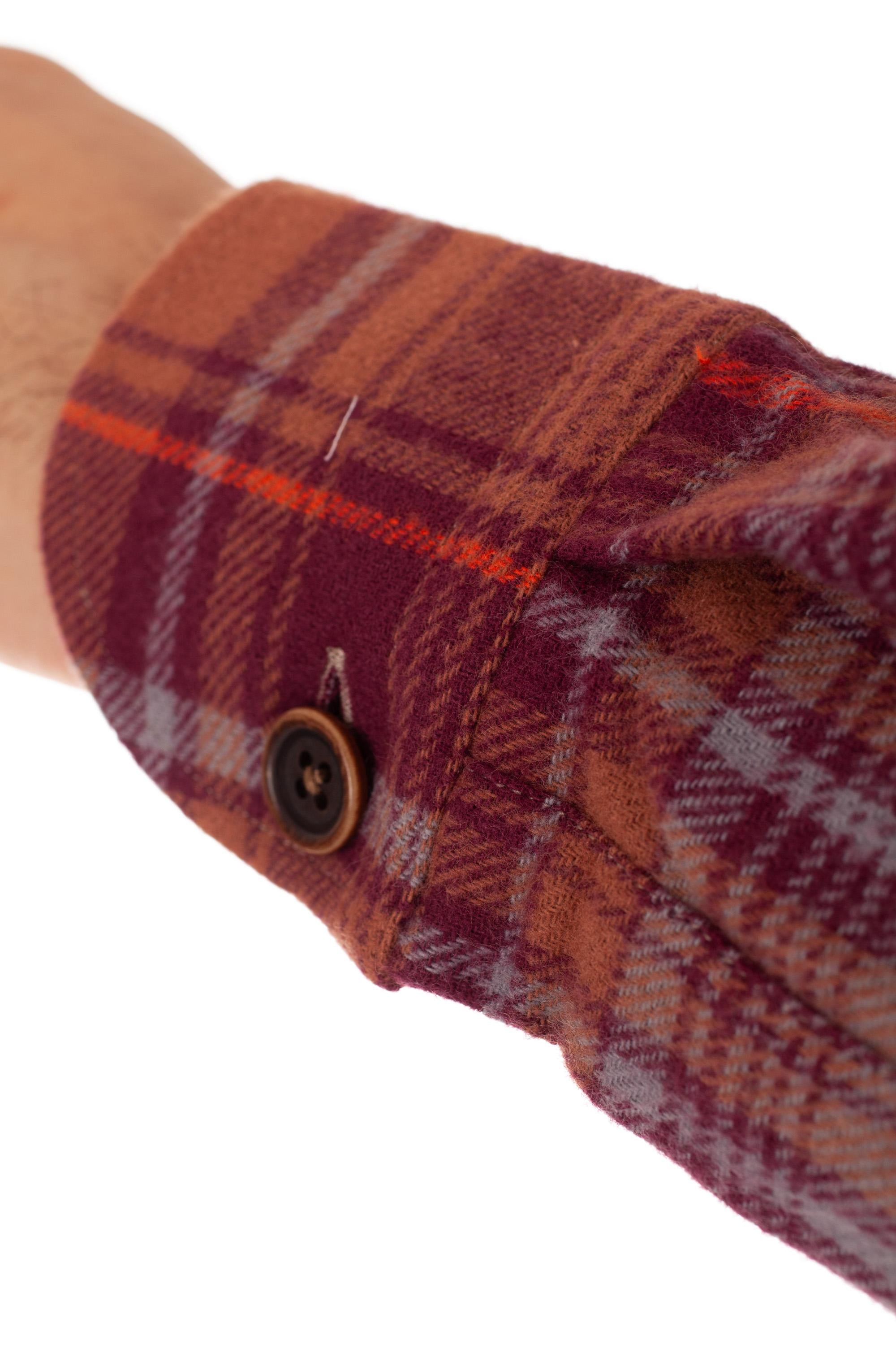 Overshirt in flanella check 17029/2 3 Borriello 