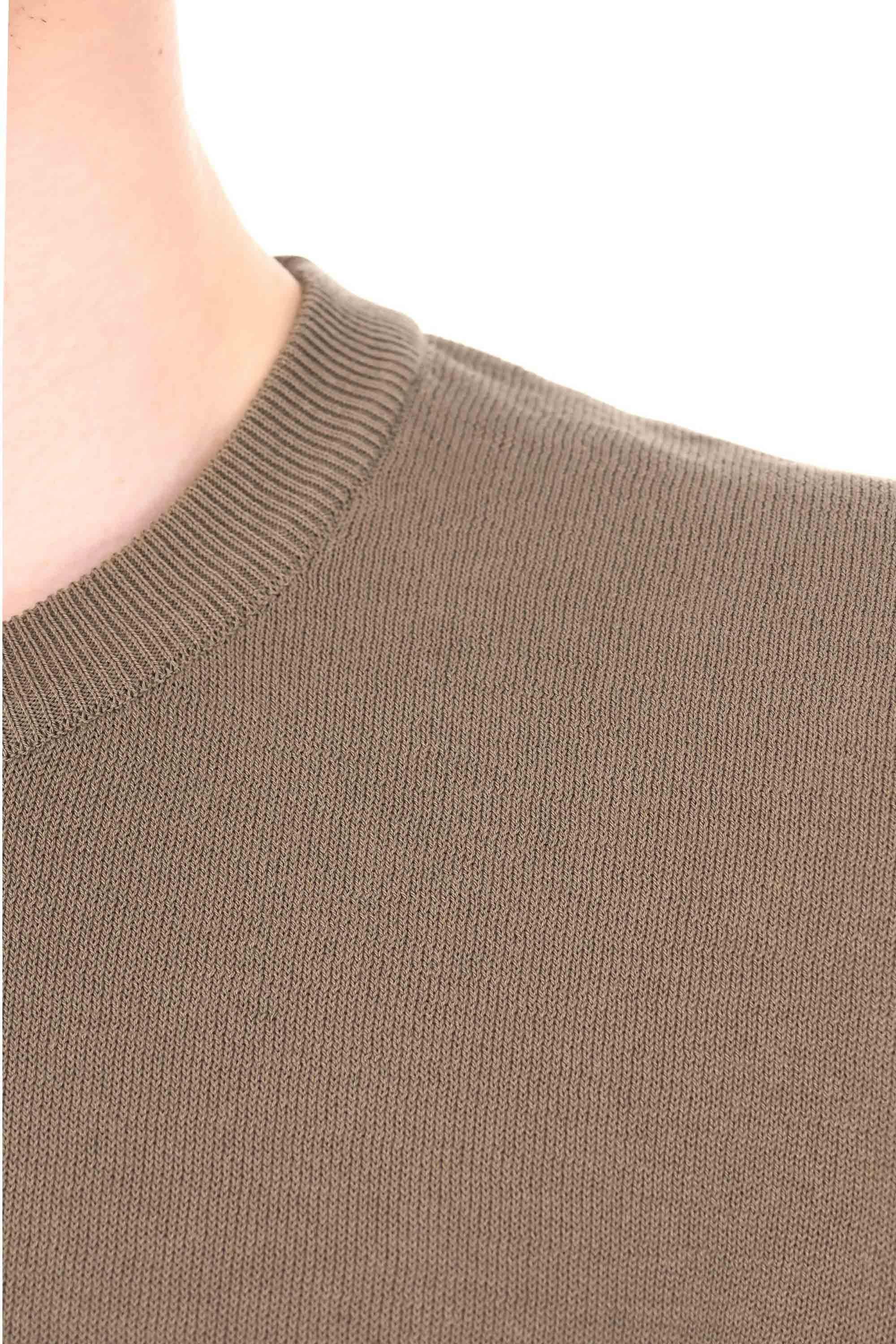 A.P.C. Maglia girocollo in cotone con logo A.P.C COEZJ-H23455/2 PKB-KAKI CHINE 