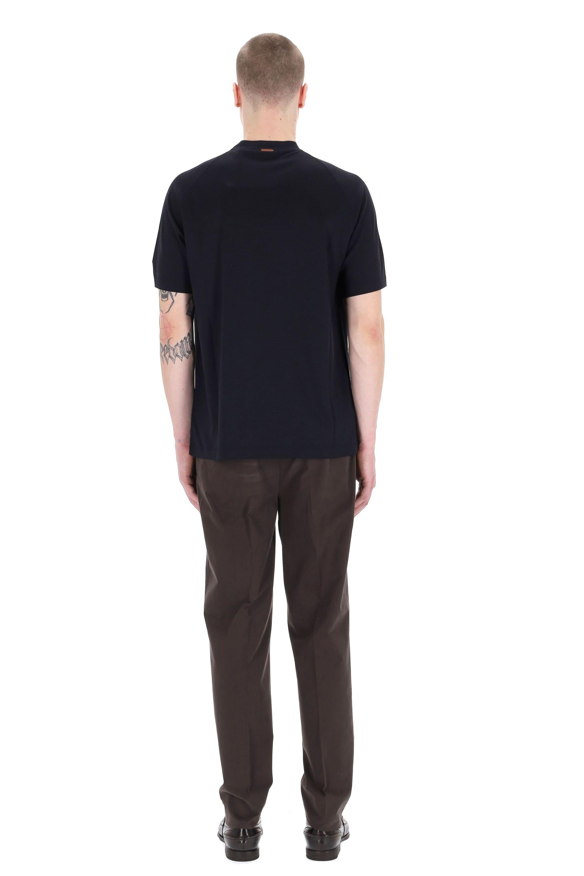 T-shirt in lana high performance 7328A5 BCT706 B09 Zegna 