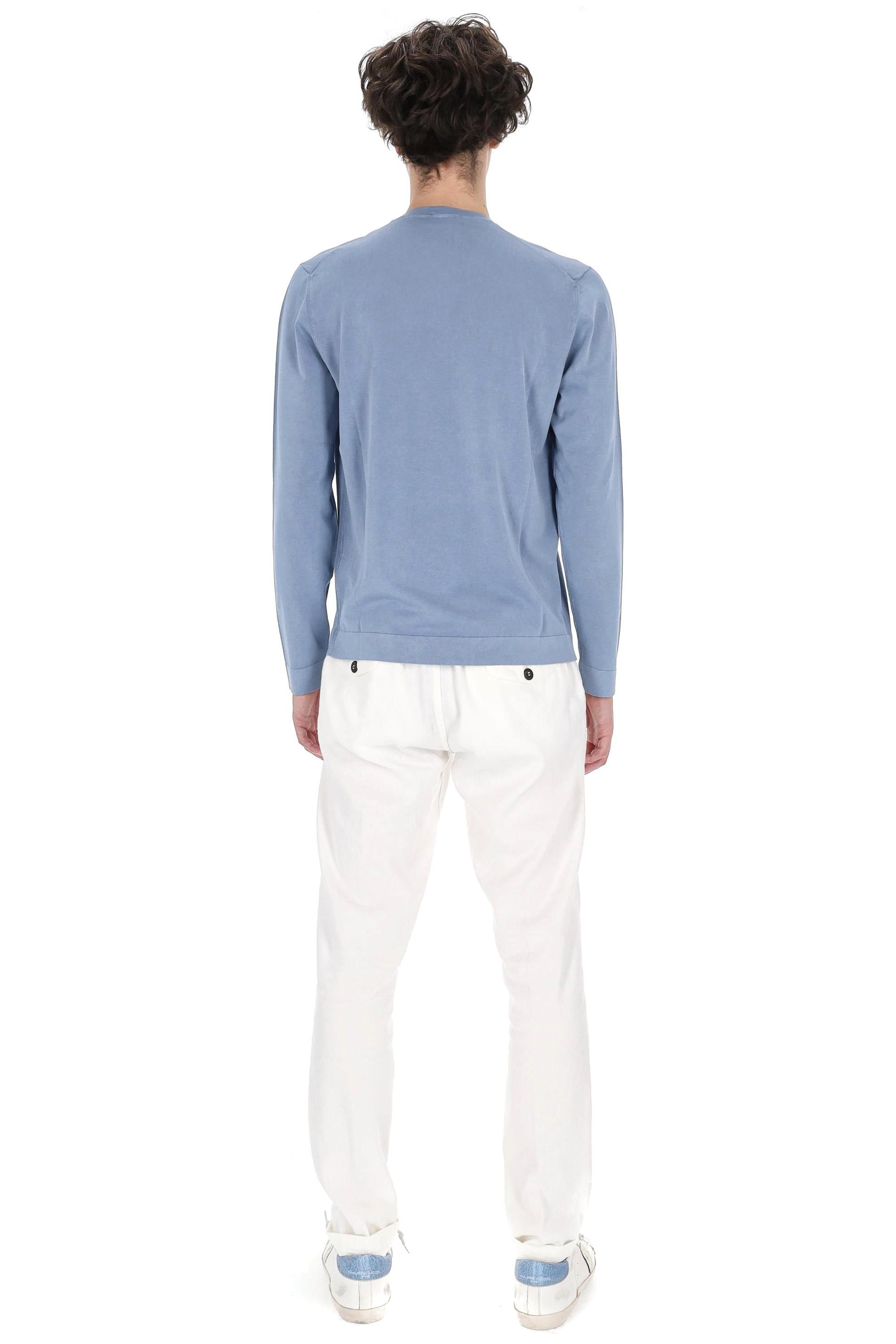 Drumohr T-shirt manica lunga in leggero cotone frosted D0GF113NL-3 724 