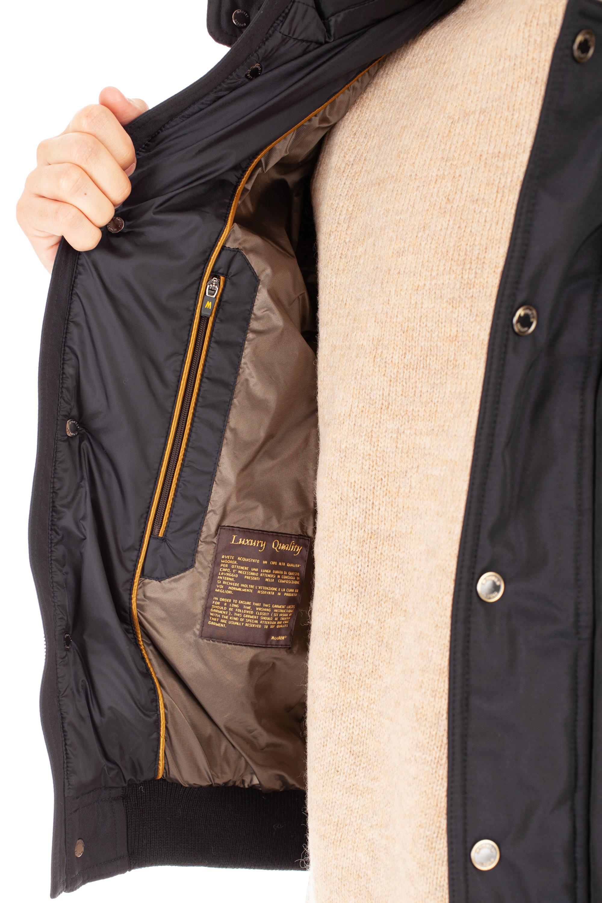 Piumino bomber con collo in montone mod. clif-wco CLIF-WCO U0498 Moorer 