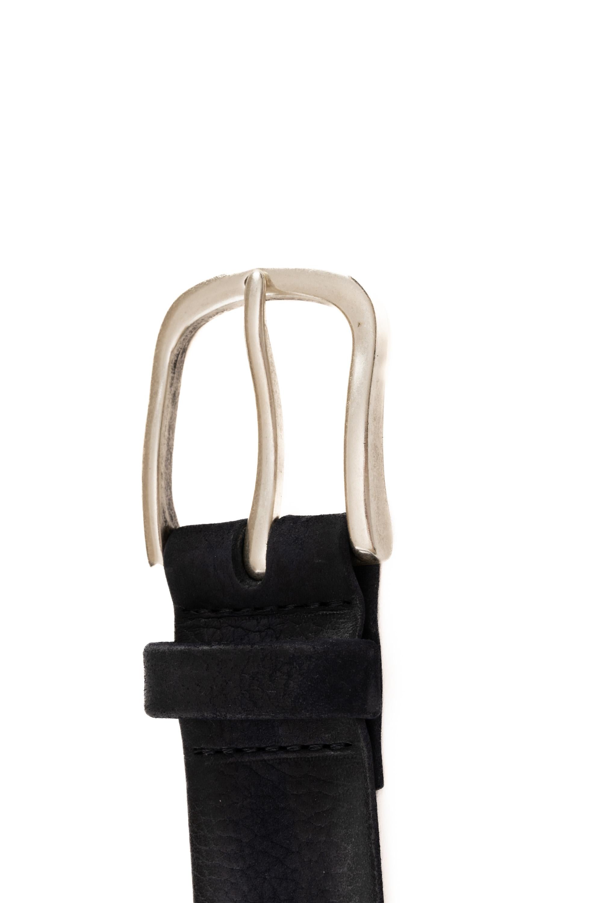 Orciani Cintura effetto brushed in pelle U08281_NBS NOTTE 