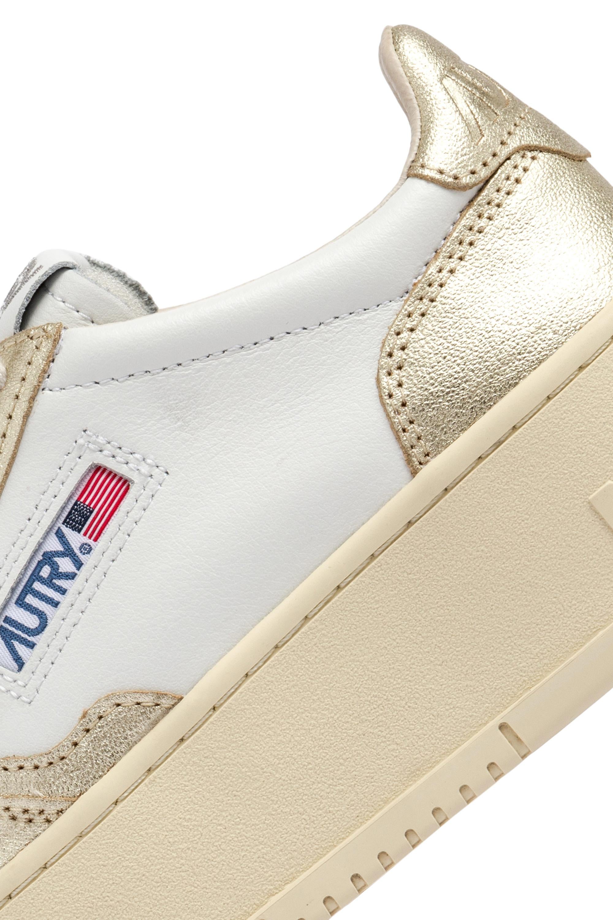 Sneaker donna Medalist Platform bicolor in pelle PTLW WB16 WHT/PLATINUM Autry 