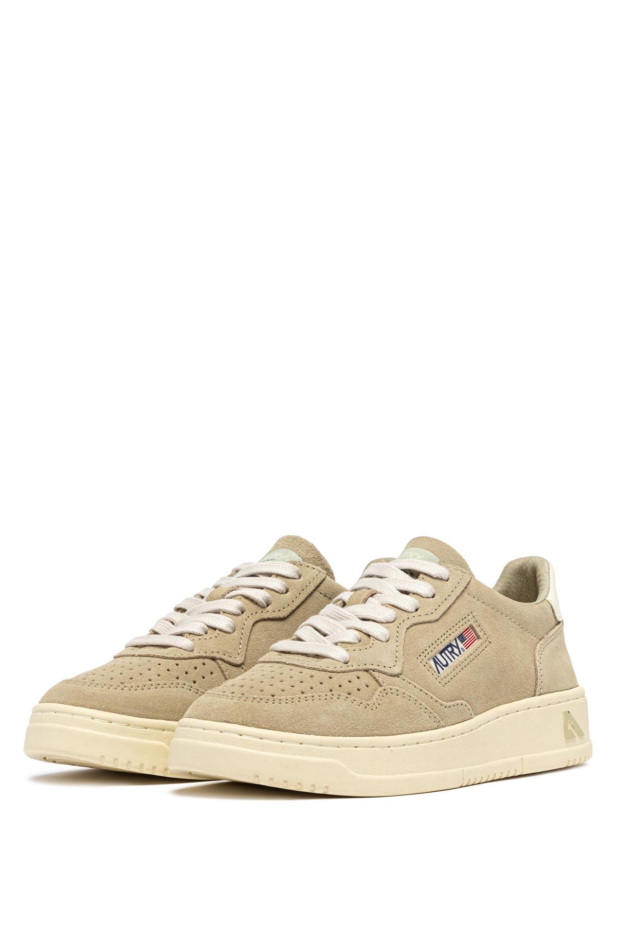 Autry Sneaker donna Medalist in camoscio talloncino bianco AULW UH13 SPONGE/WHT 