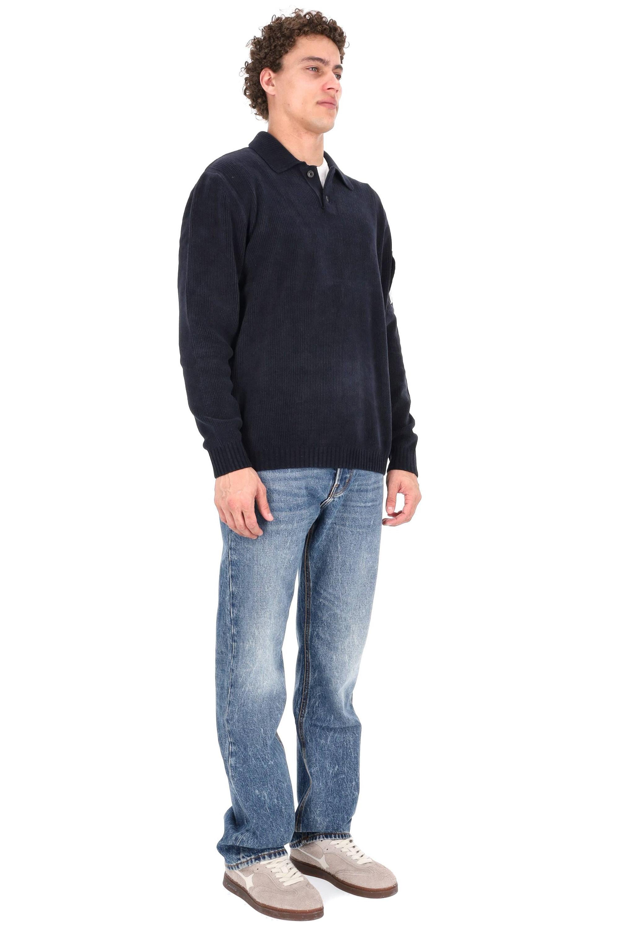CP Company Polo-felpa in ciniglia di cotone MKN021A00-5558G 888 