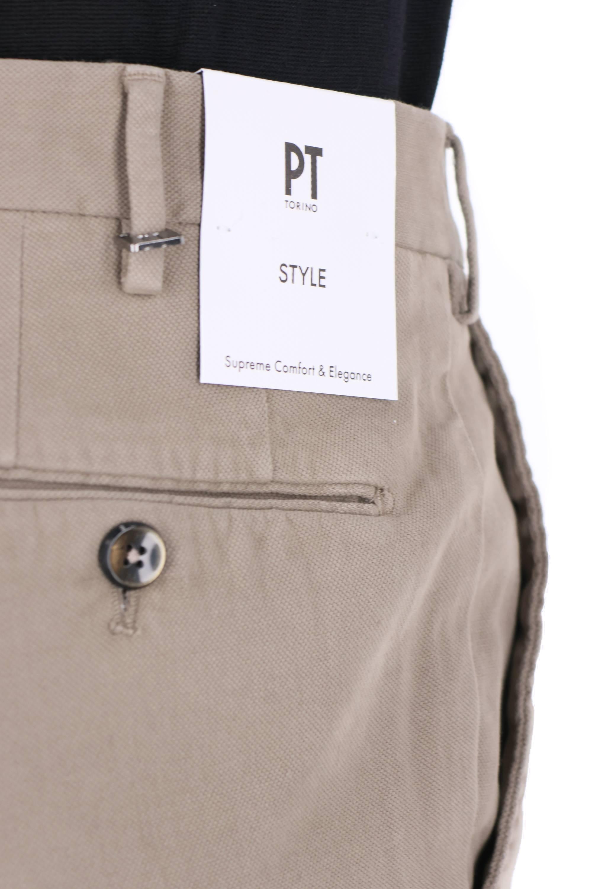 PT Torino Pantalone in cotone micro struttura Slim fit VT01Z00CL1 SD72 Y121 