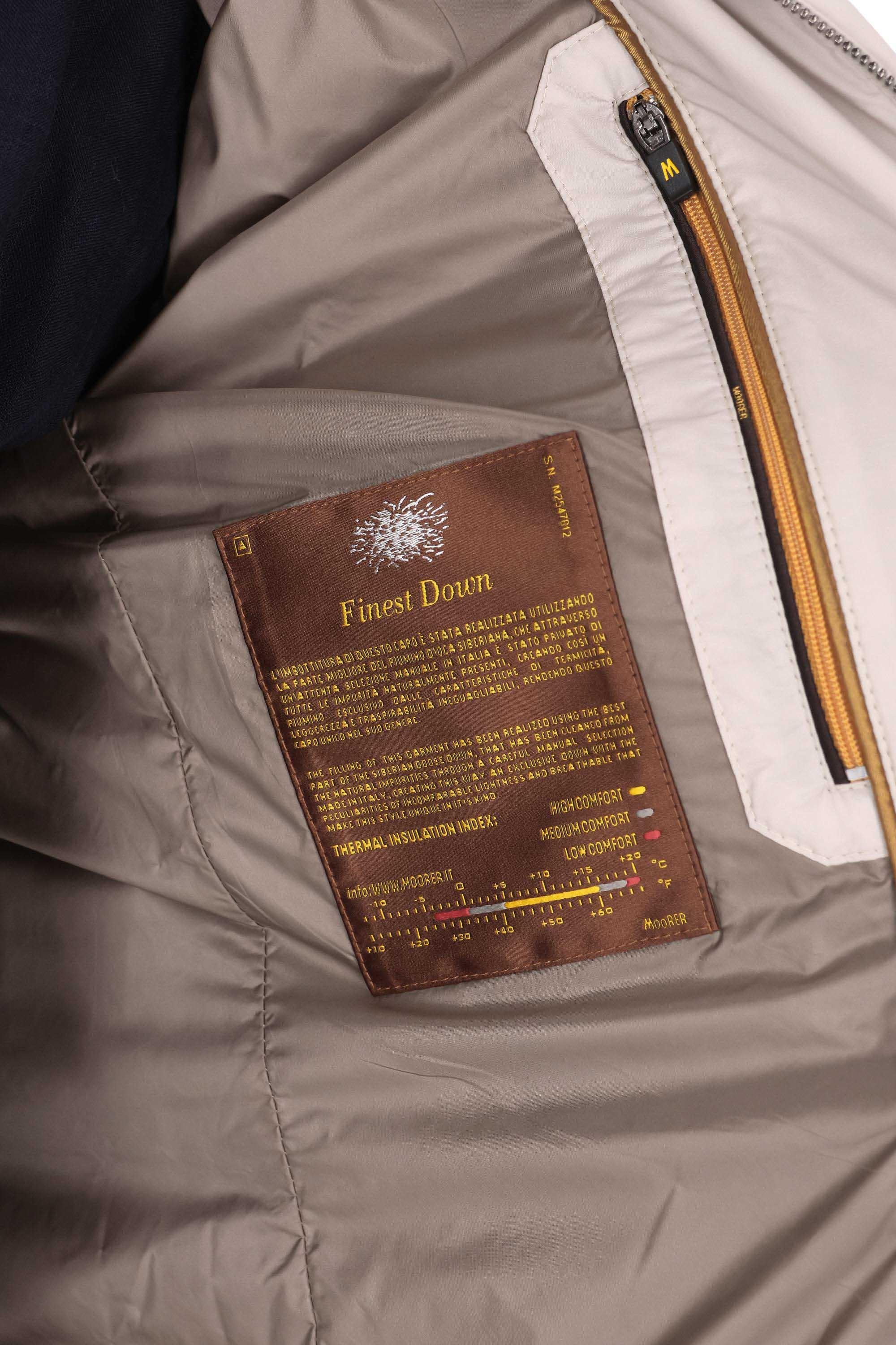 Moorer Piumino bomber con maniche in maglia mod. Cattaneo-S3r CATTANEO-S3R MANDORLA 