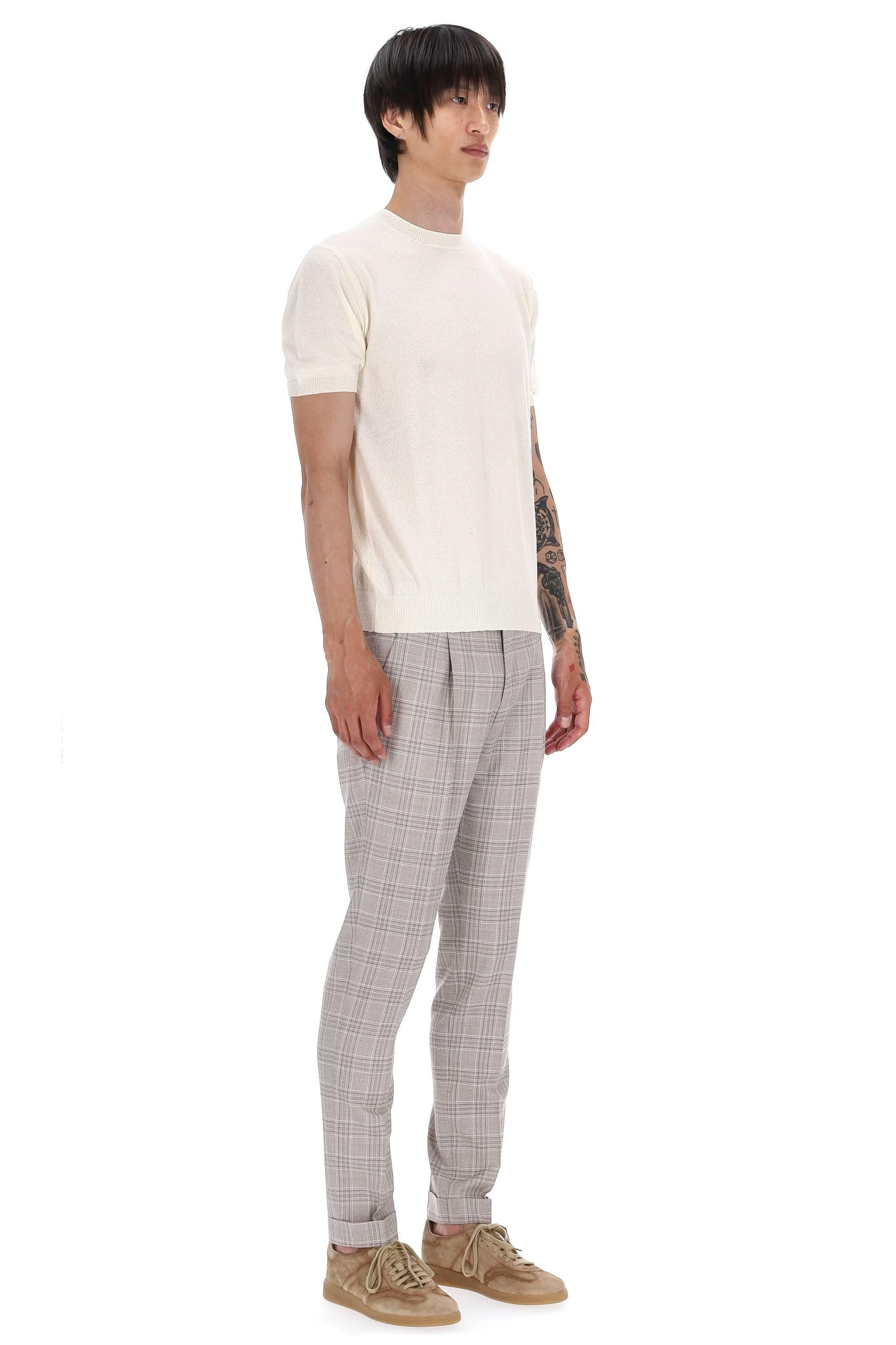 Drumohr T-shirt girocollo in spugna superlight D9SP100 101 