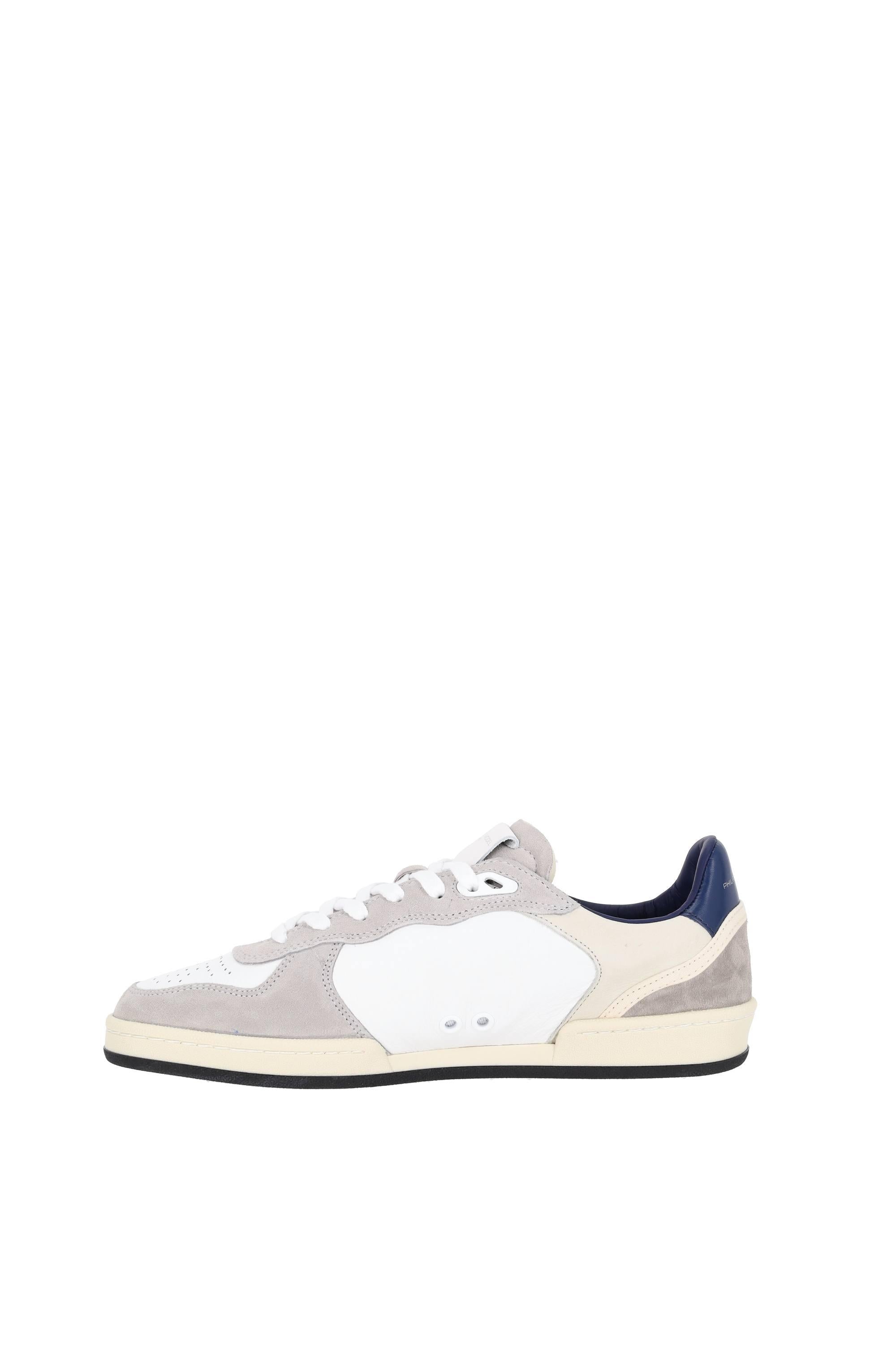 Philippe Model Sneaker in pelle e camoscio talloncino blu mod. Pigalle PGLU PGAL/4 VD02 