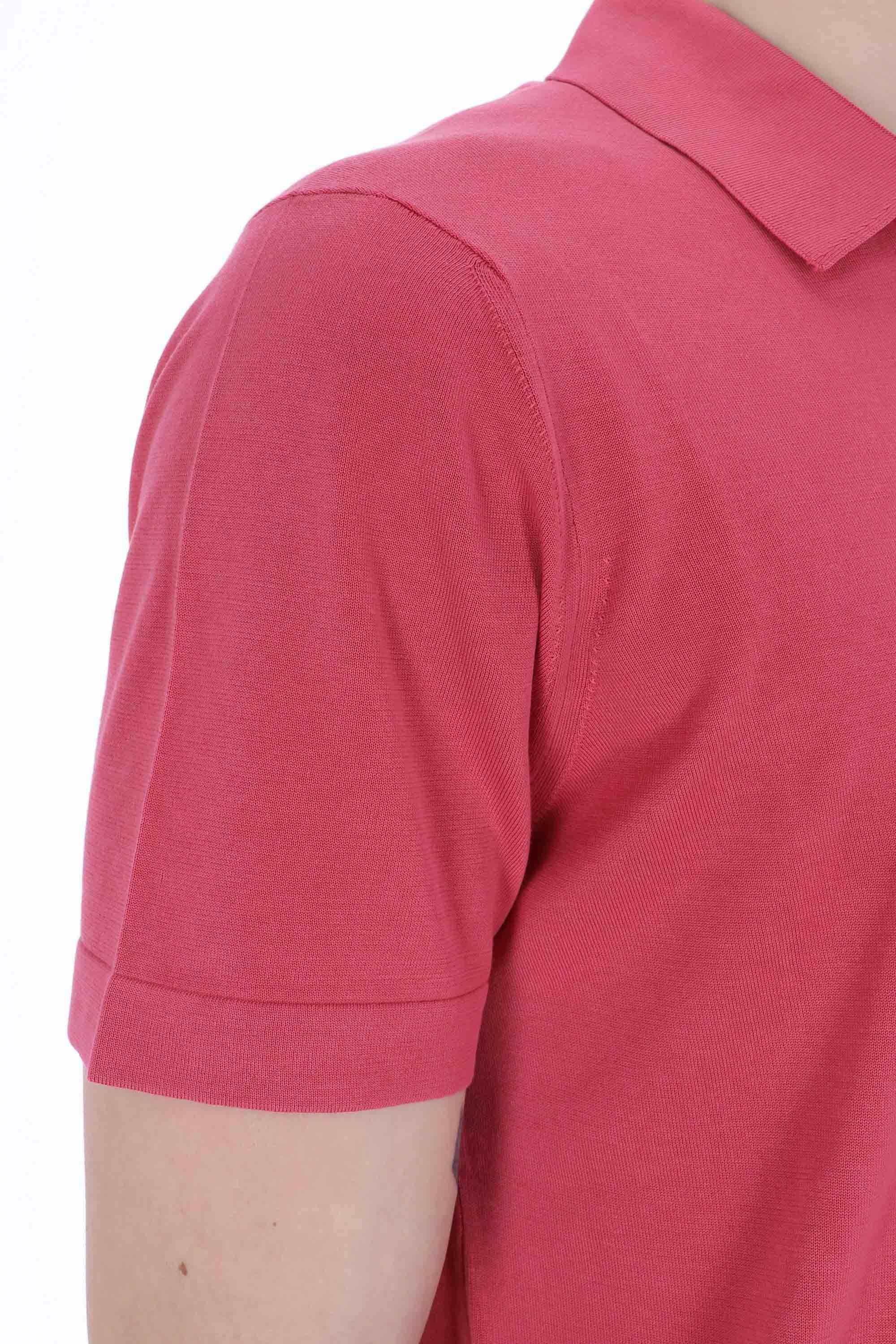 Drumohr Polo in cotone frosted superlight open collar D0GF146N-3 389 