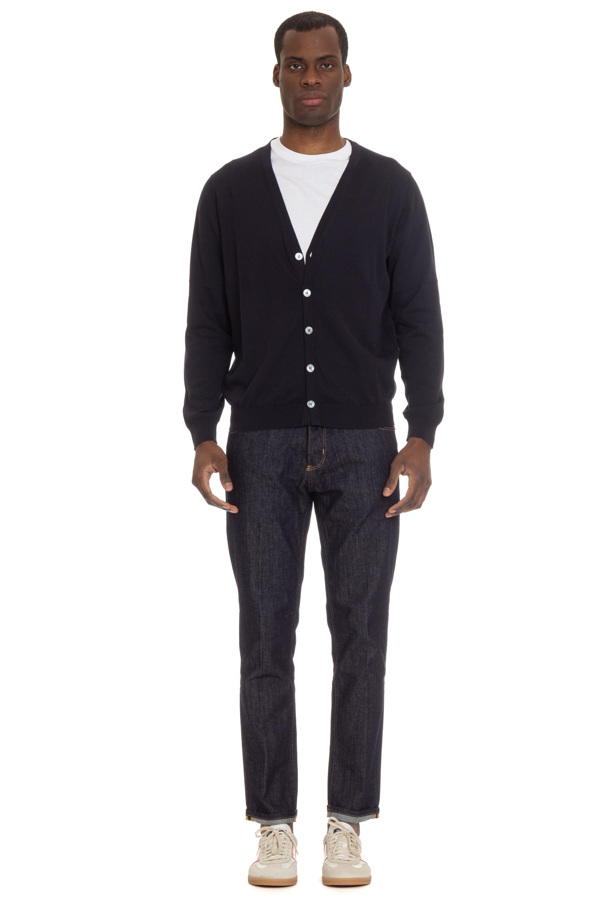 Cardigan in fine cotone D0GN109 795 Drumohr 