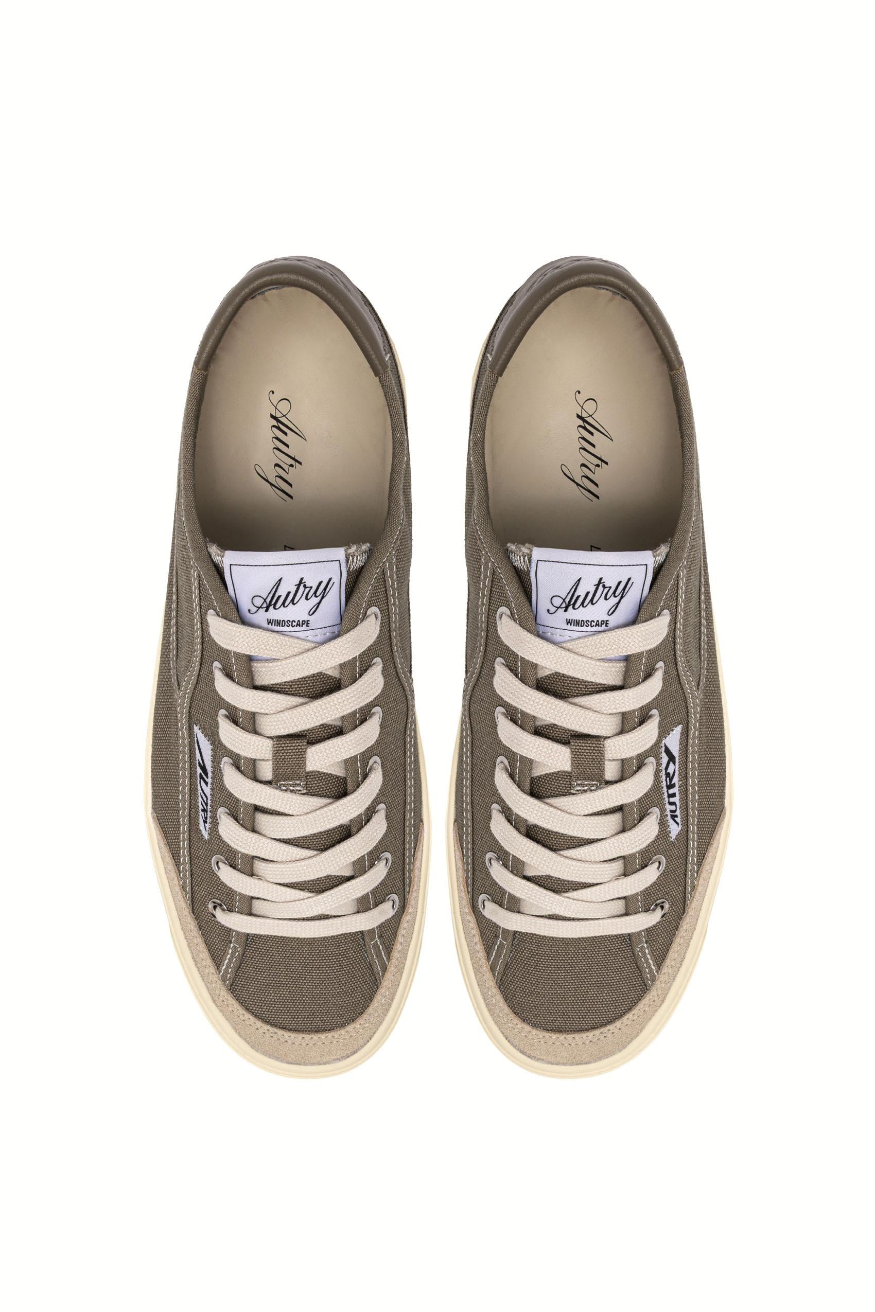 Autry Sneaker Windscape in canvas di cotone verde militare SCLM CU03 MILITARY 