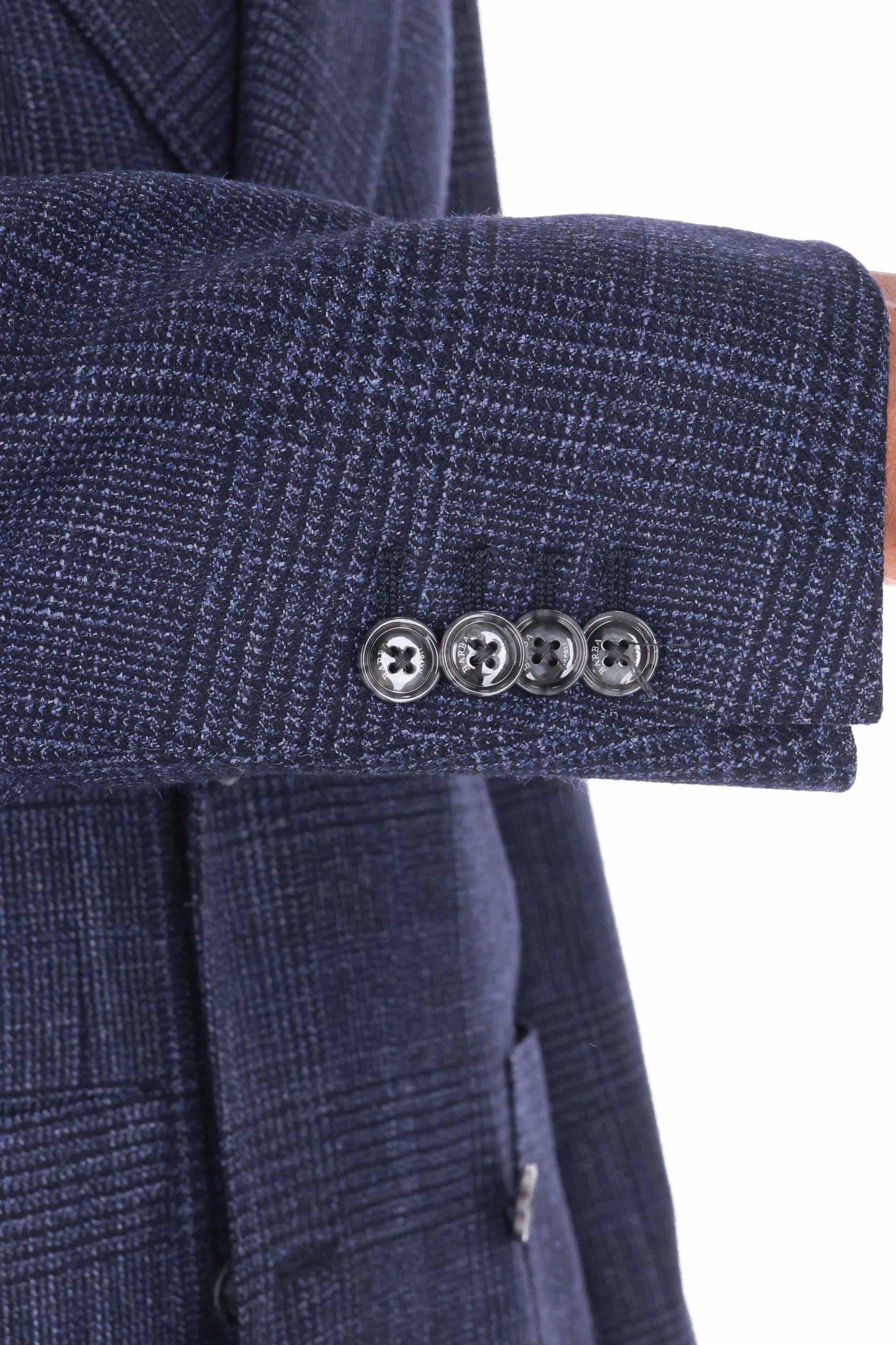 Barba Giacca sartoriale principe di Galles in lana-seta-cashmere DP__51054 0088 