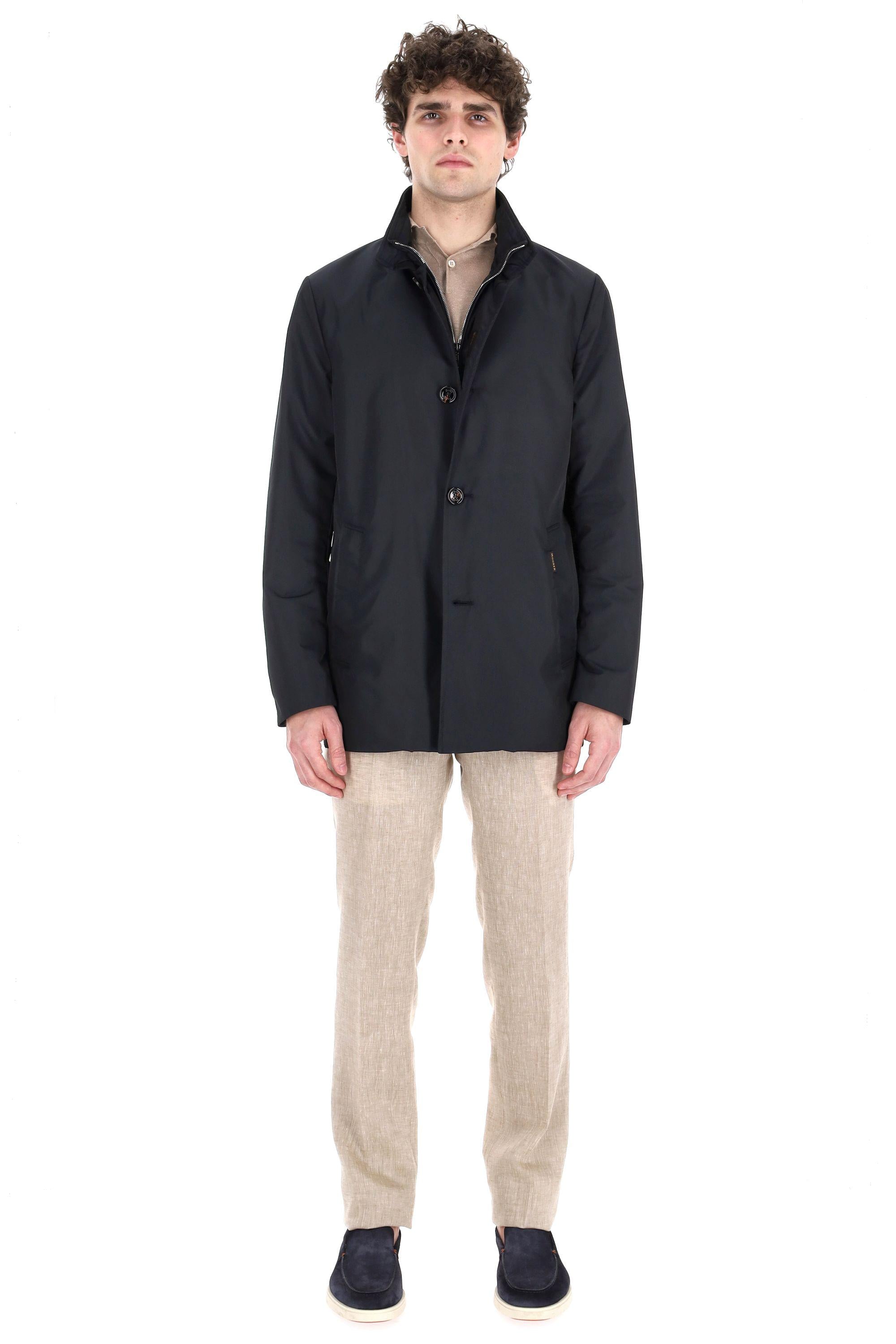 Car coat in nylon mod. Borromini-Wk BORROMINI-WK BLU Moorer 