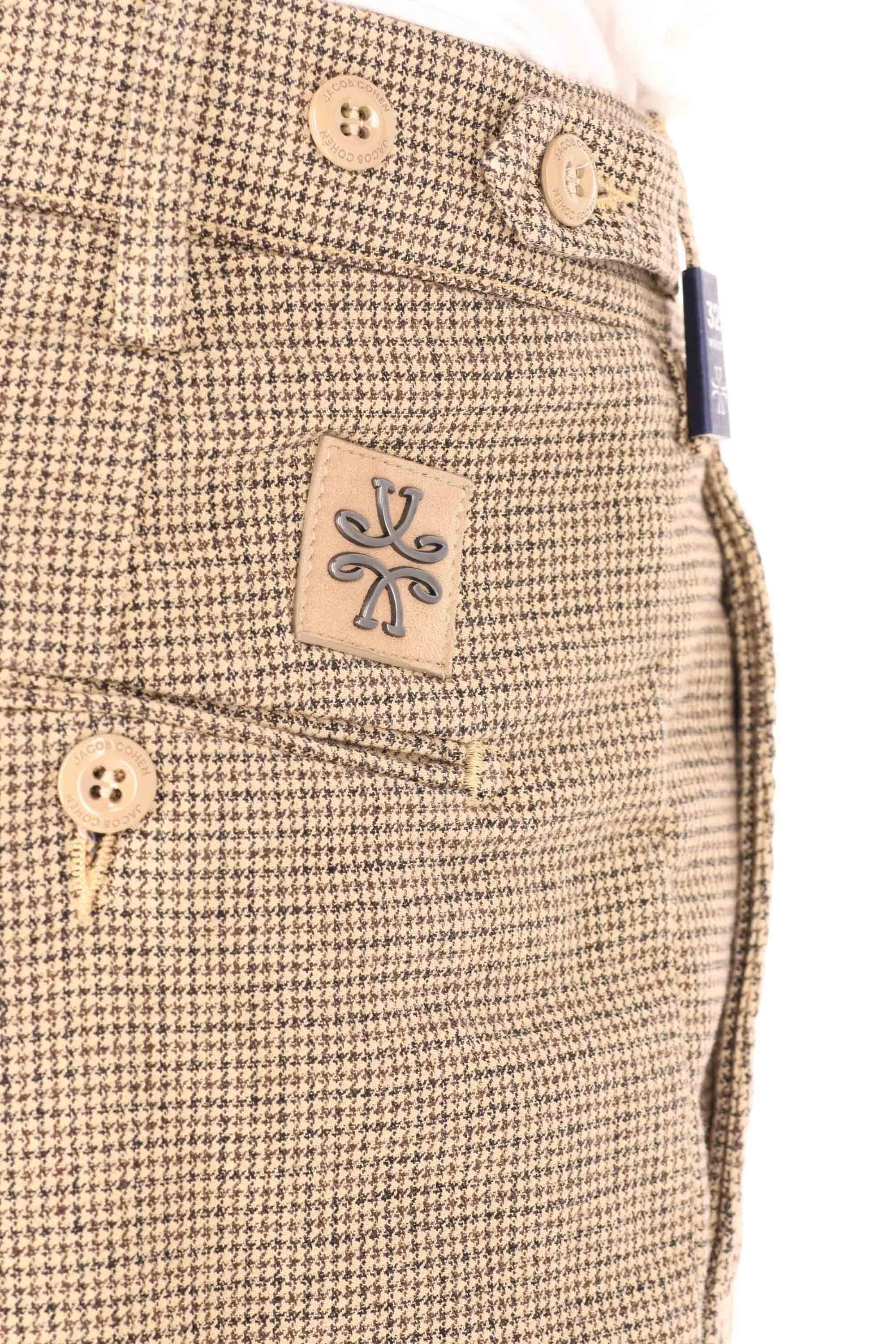 Jacob Cohen 5 tasche color in cotone micro pied-de-poule mod. Henry P0003 001 S4295 HENRY 9D90 