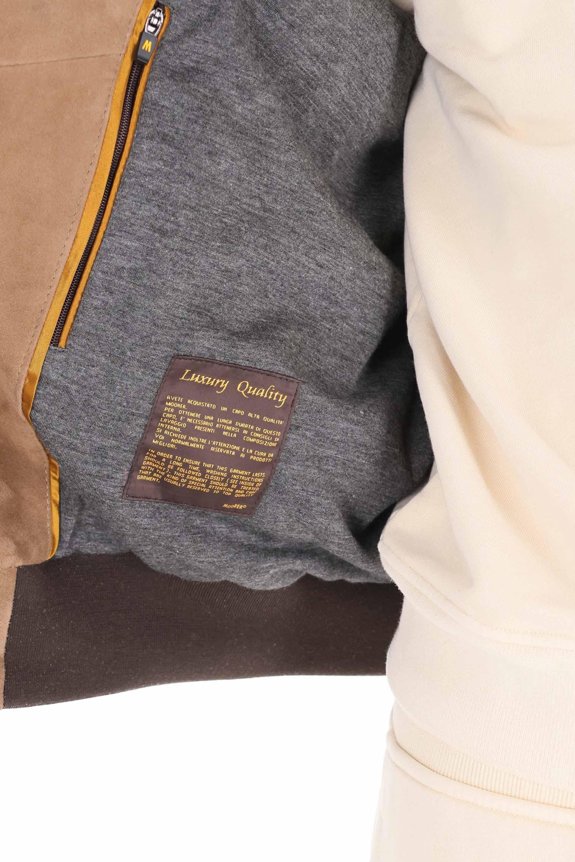 Moorer Giubbino in camoscio supersoft mod. Carlos-Ur CARLOS-UR VISONE 