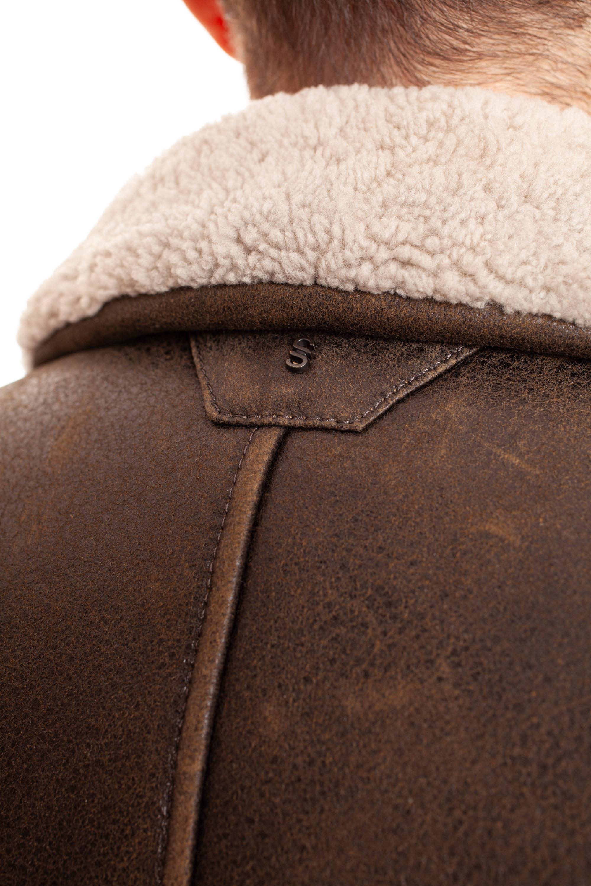 Salvatore Santoro Montone artigianale con zip e collo camicia 45523-U ASFALTO 