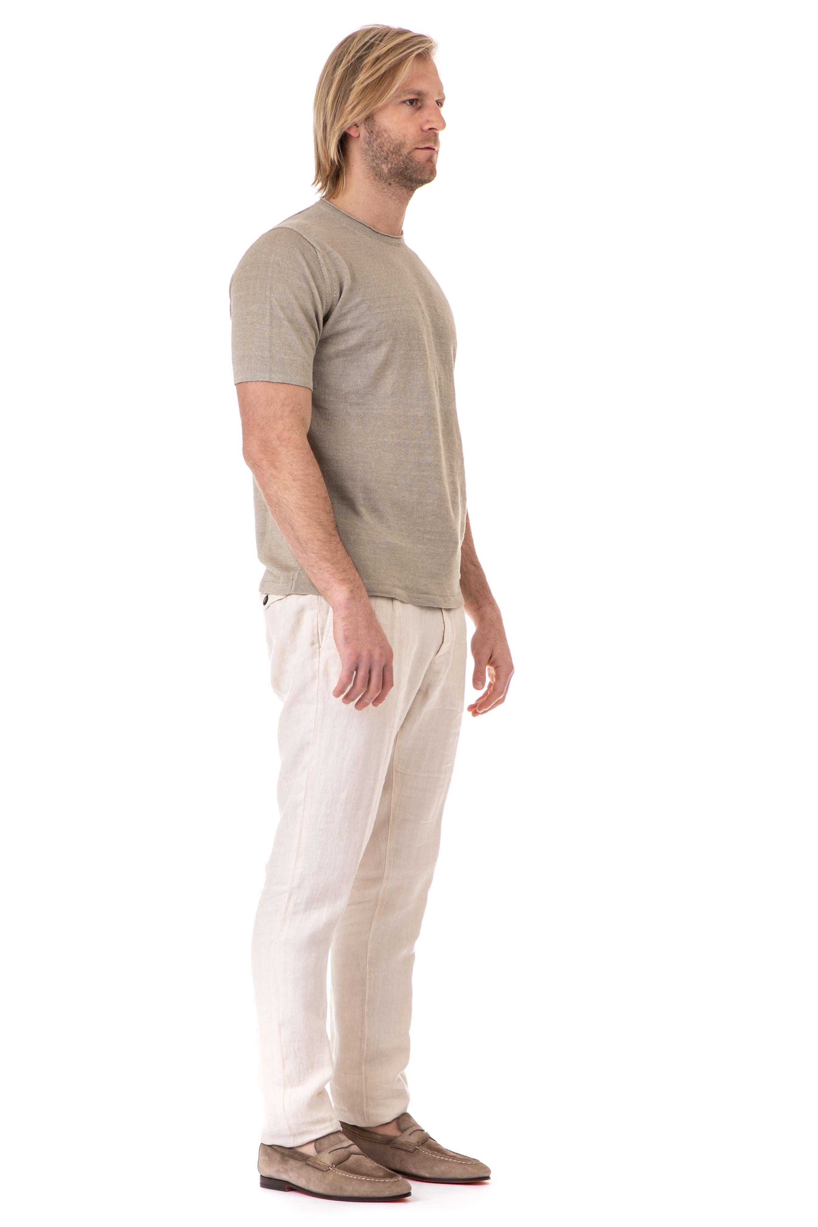 T-shirt in lino RN20021/2 18 Roberto Collina 