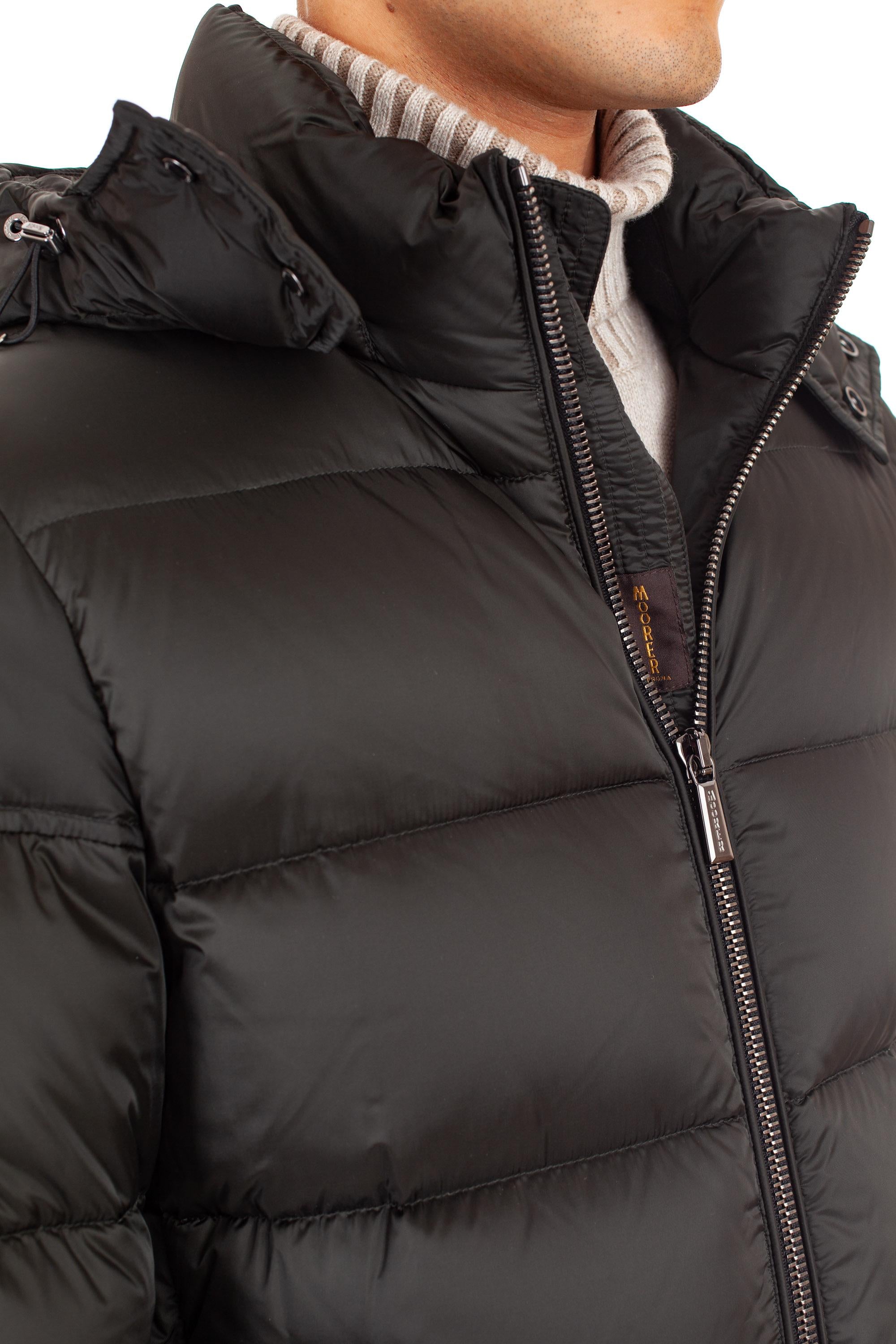 Moorer Piumino bomber con cappuccio rimovibile mod. brett-sh BRETT-SH 3 ASFALTO 